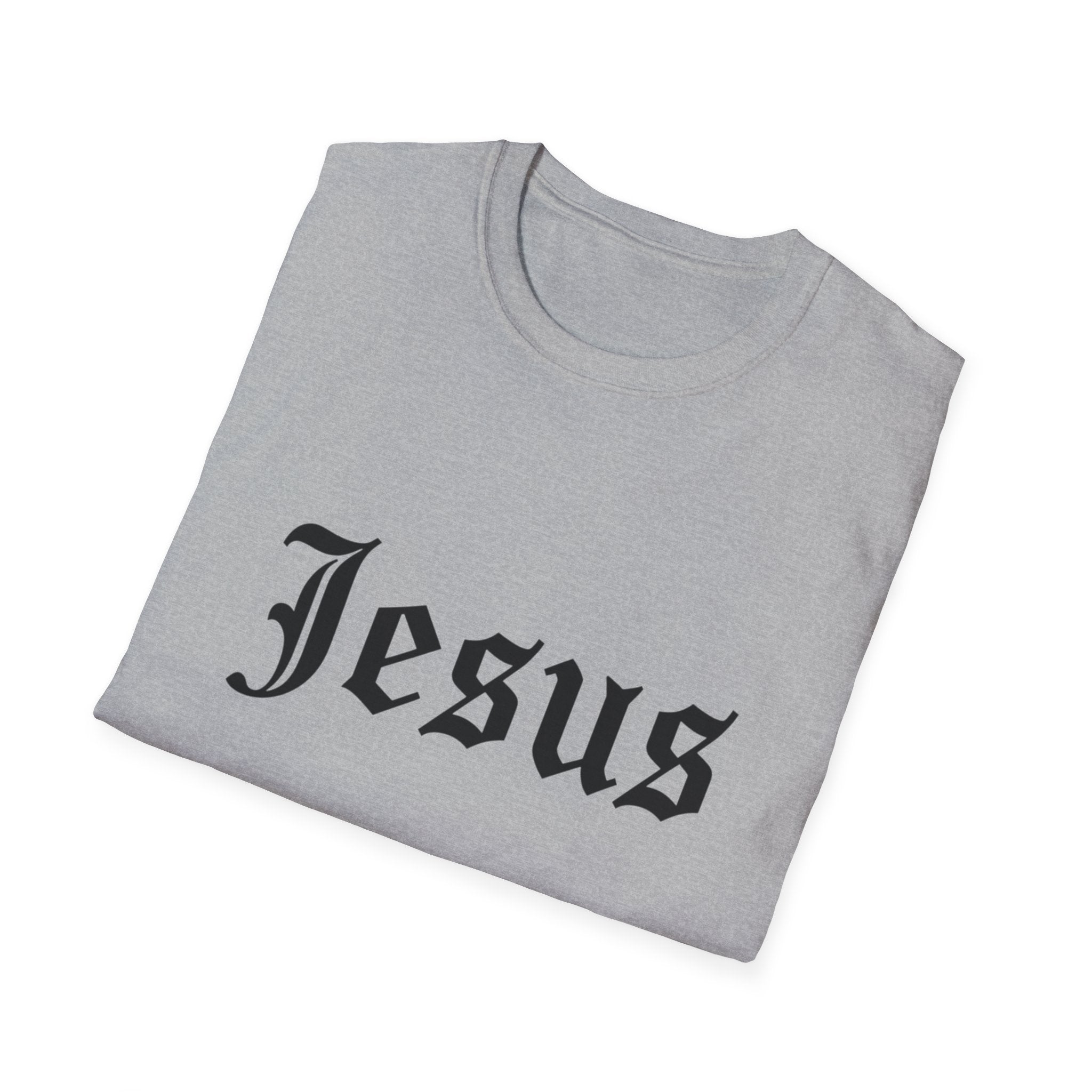 Jesus Gothic Script T-Shirt — Christian Faith Tee