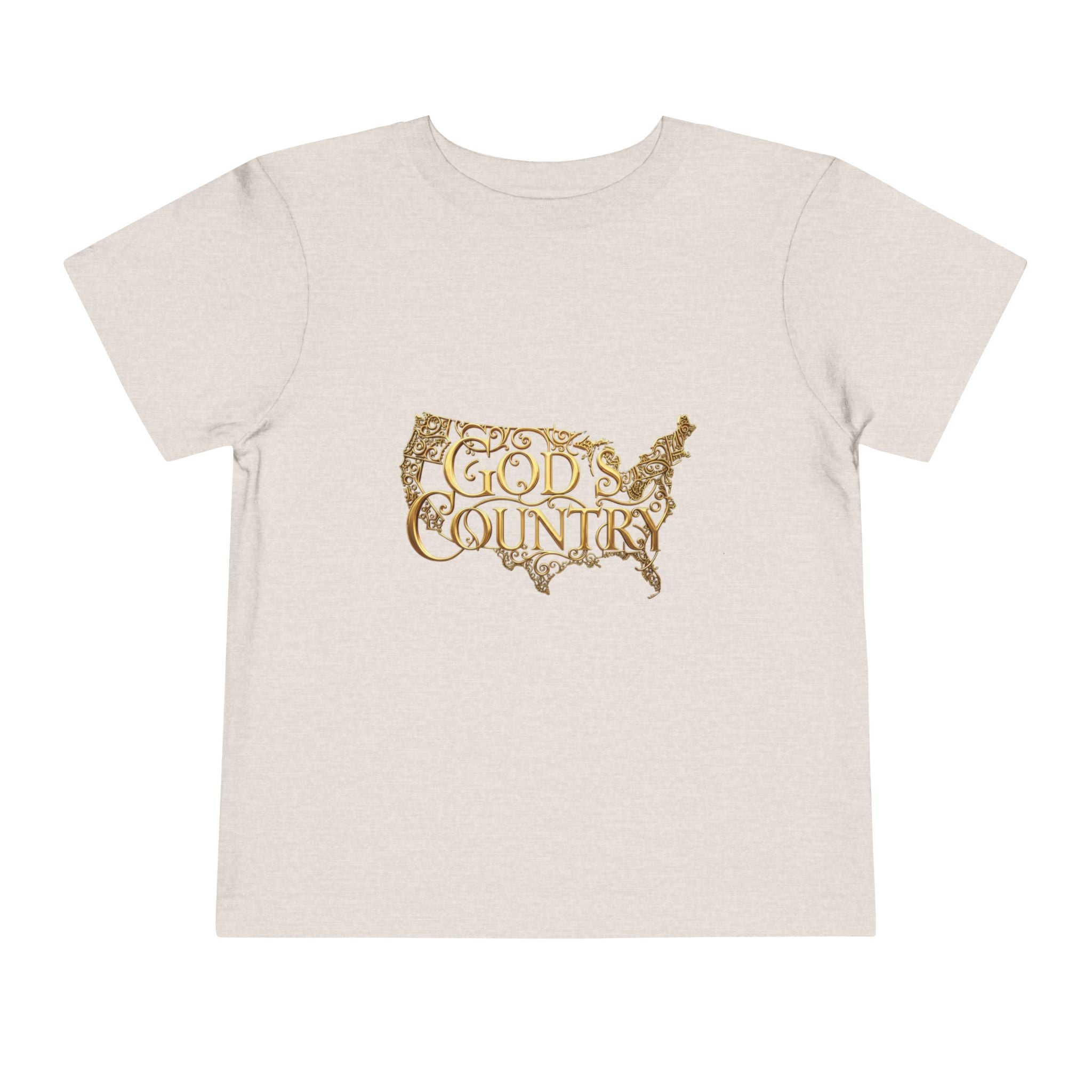 Toddler Tee — "God's Country" Gold Map Graphic