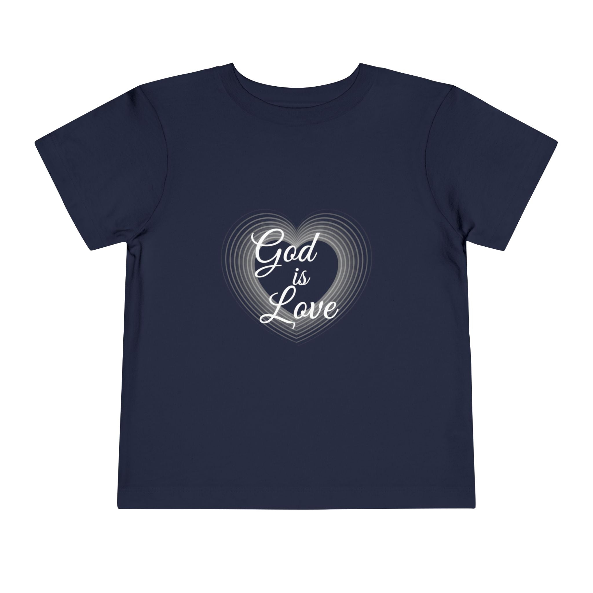Toddler Tee — "God Is Love" Heart Christian Shirt