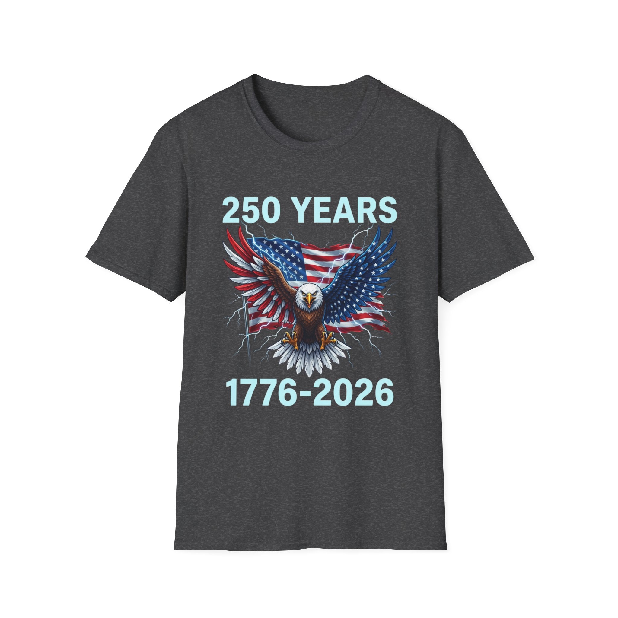250 Years 1776–2026 Eagle & American Flag T-Shirt — Patriotic 250th Anniversary Tee