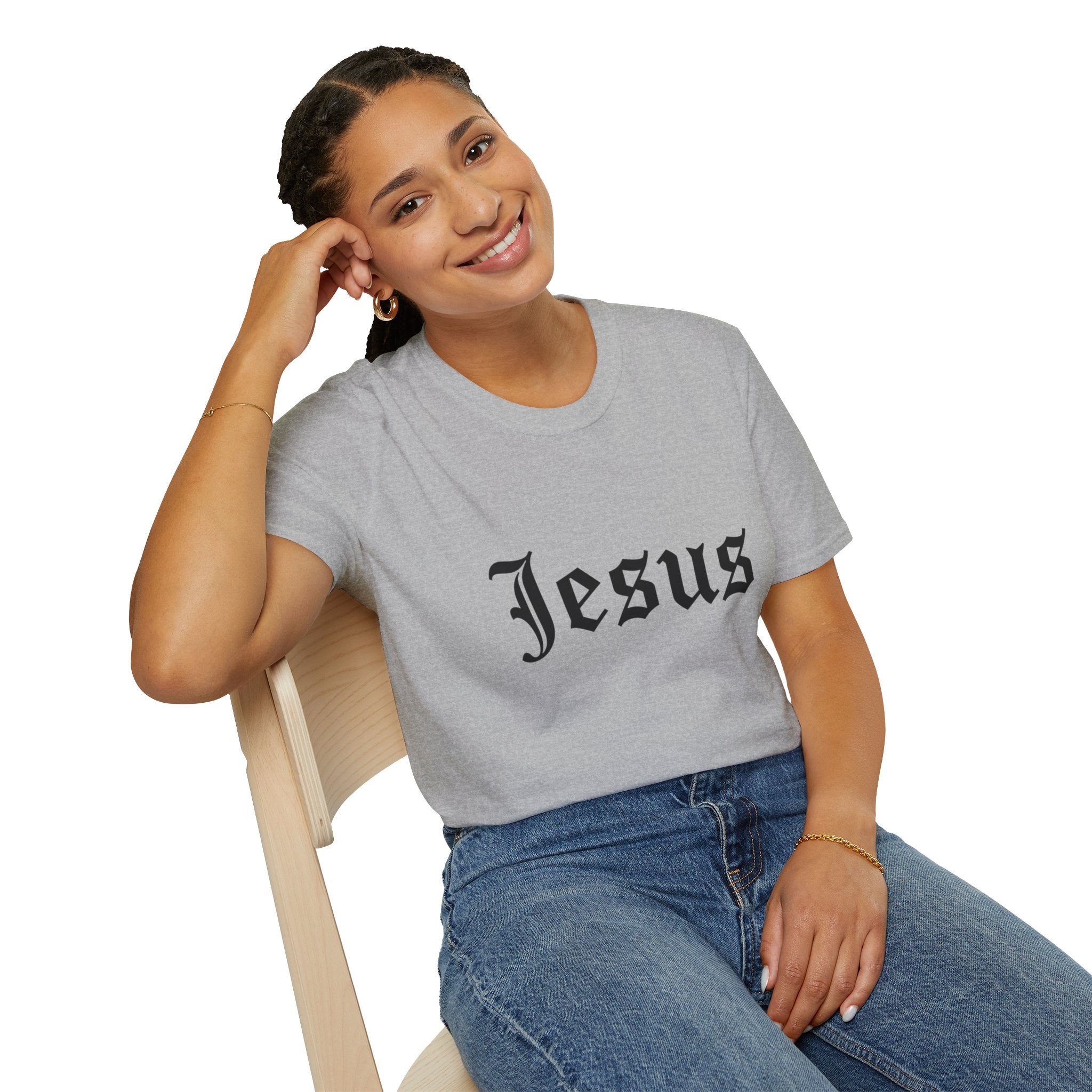 Jesus Gothic Script T-Shirt — Christian Faith Tee