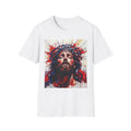 Religious Portrait T-Shirt — Crown of Thorns Christian Art Tee