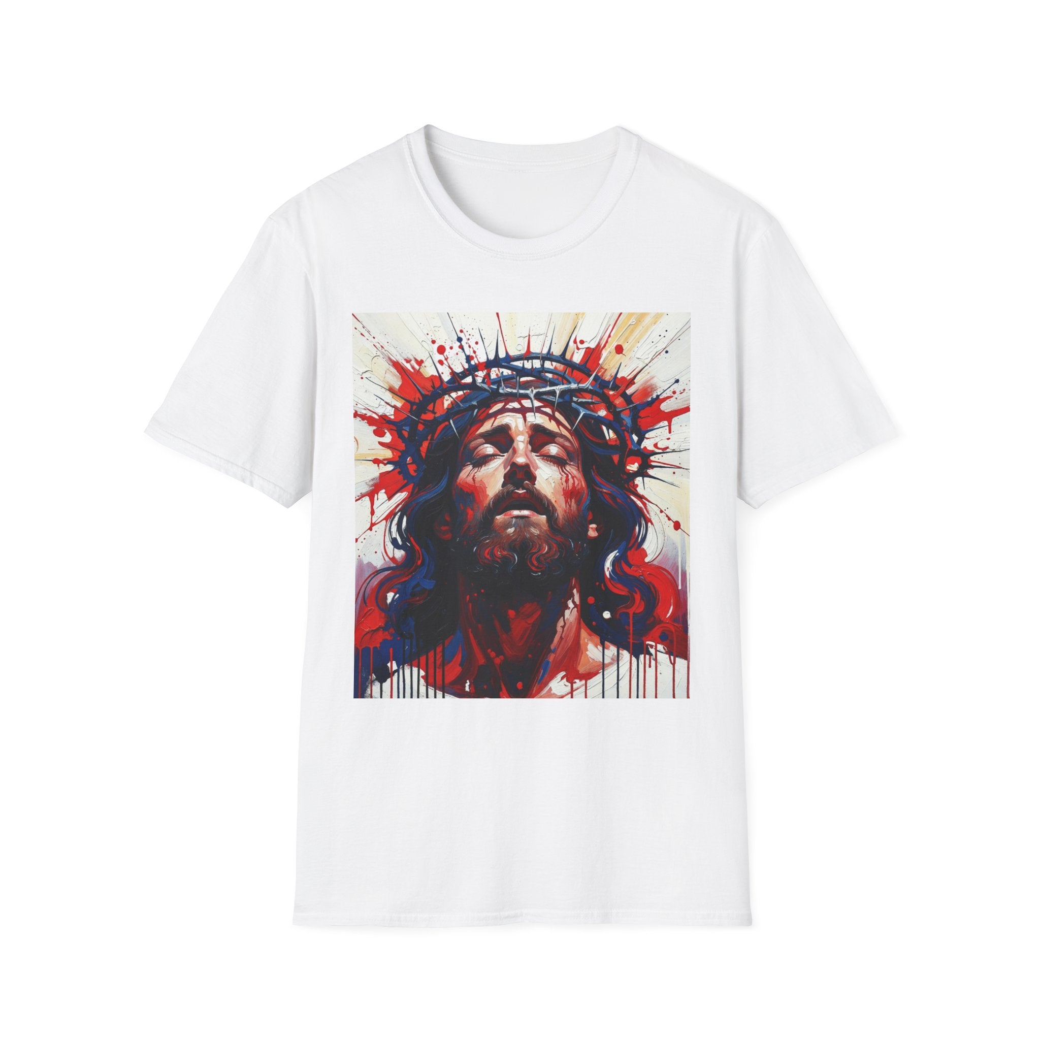 Religious Portrait T-Shirt — Crown of Thorns Christian Art Tee