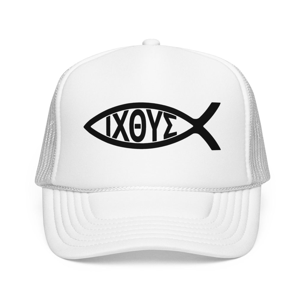 Christian Fish Trucker Hat with ΙΧΘΥΣ Ichthys Design