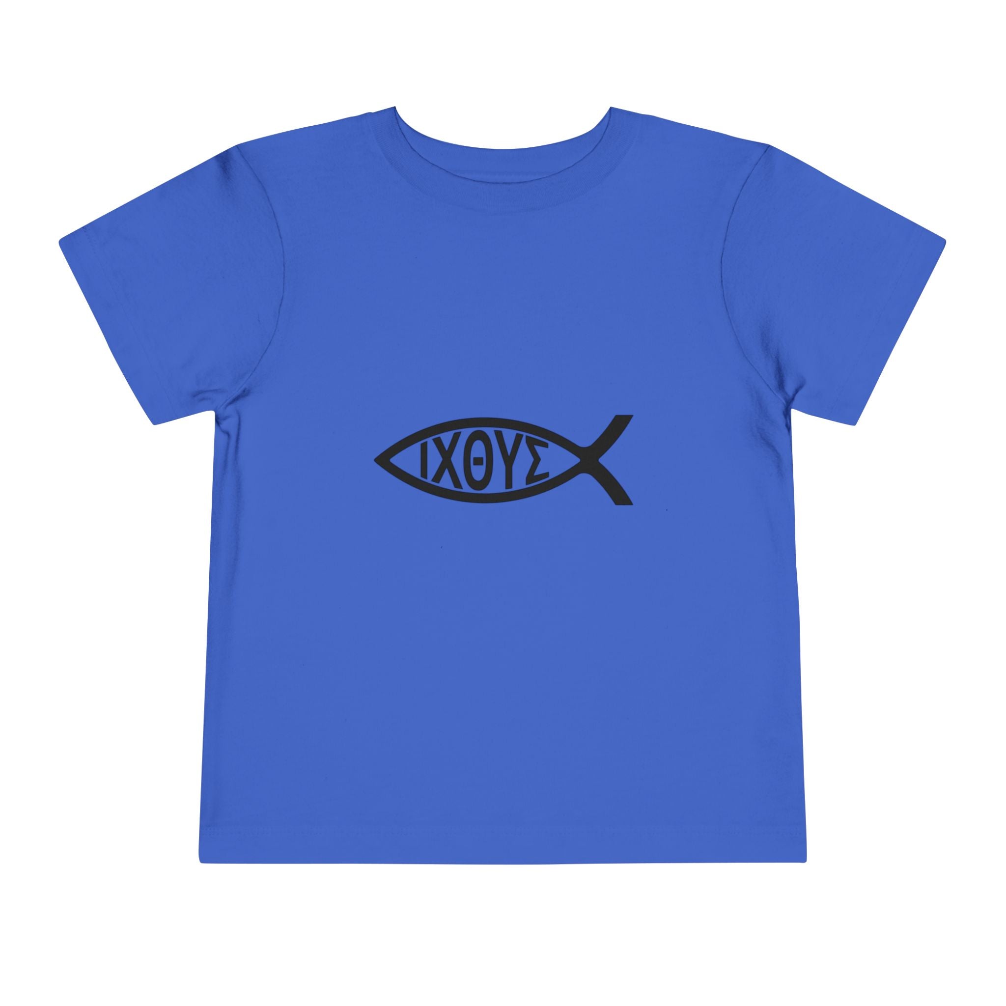 Toddler Tee — Christian Ichthys Fish Logo Kids Shirt (Faith Symbol)