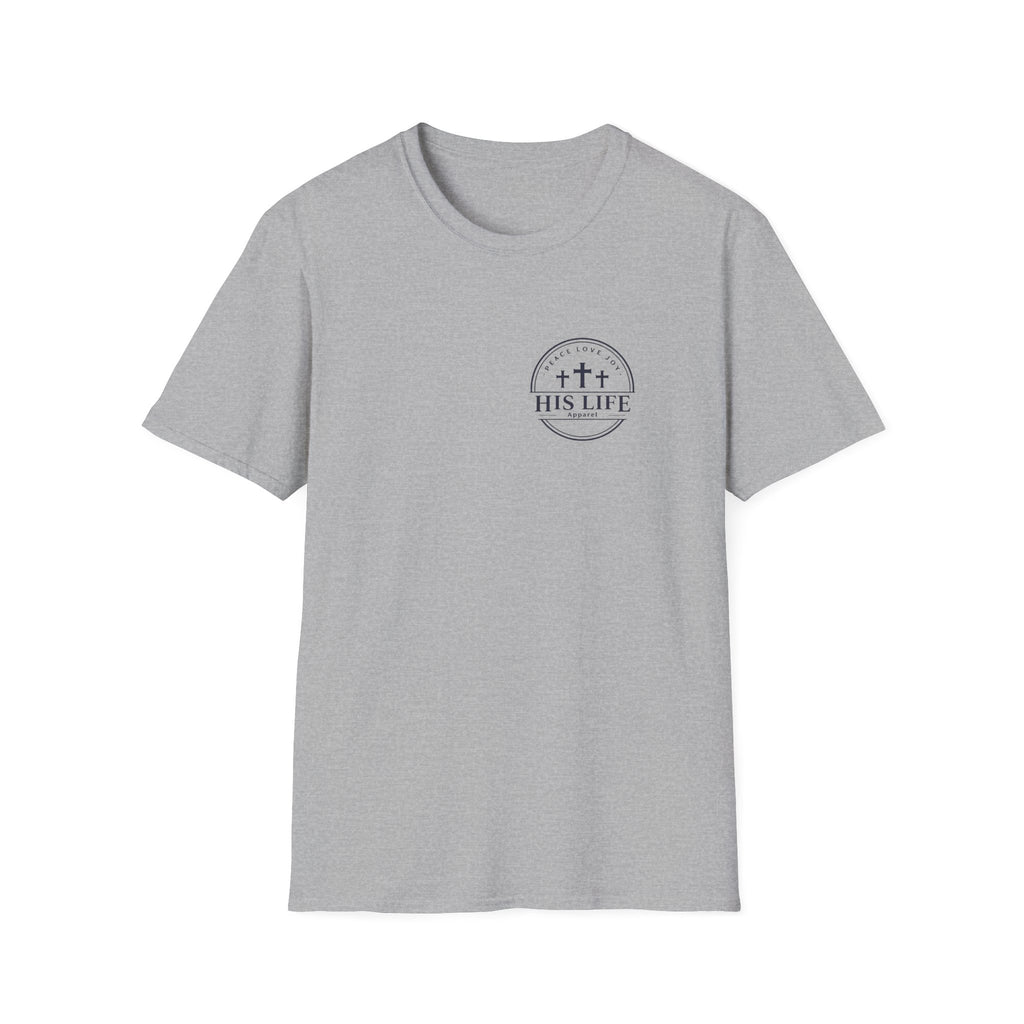 His Life Christian America 250 T-Shirt — Small Cross Logo Faith Tee