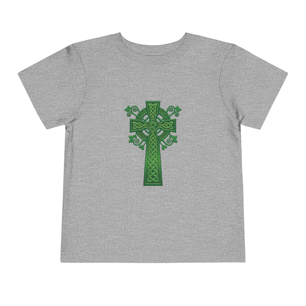 Toddler Tee — Green Celtic Cross Graphic (St. Patrick’s Day)