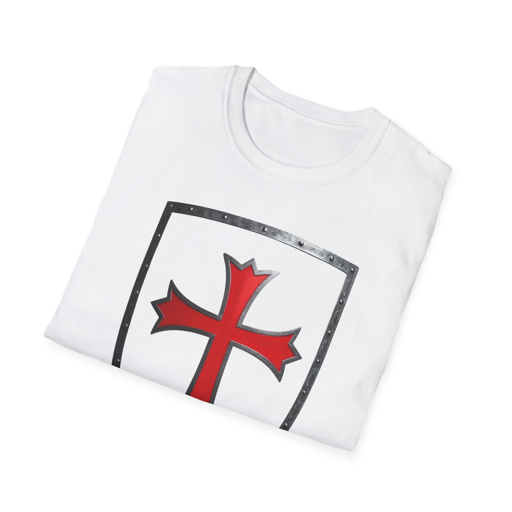 Crusader Shield T-Shirt — Red Cross Medieval Shield Tee