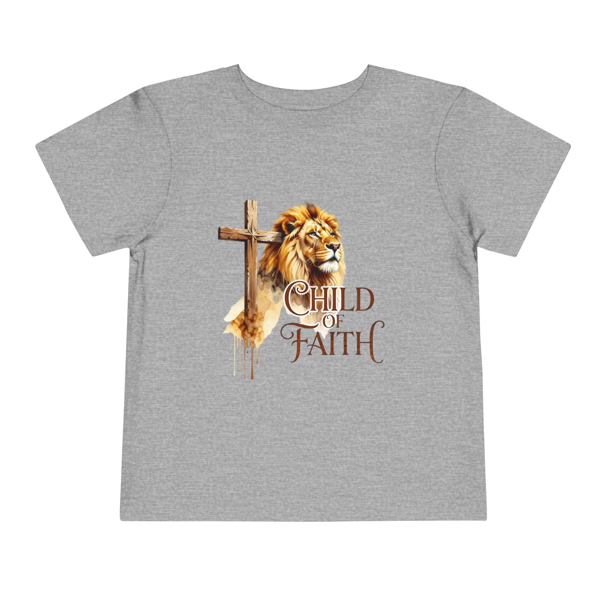 Child of Faith Toddler Tee — Lion & Cross Christian Kids Shirt