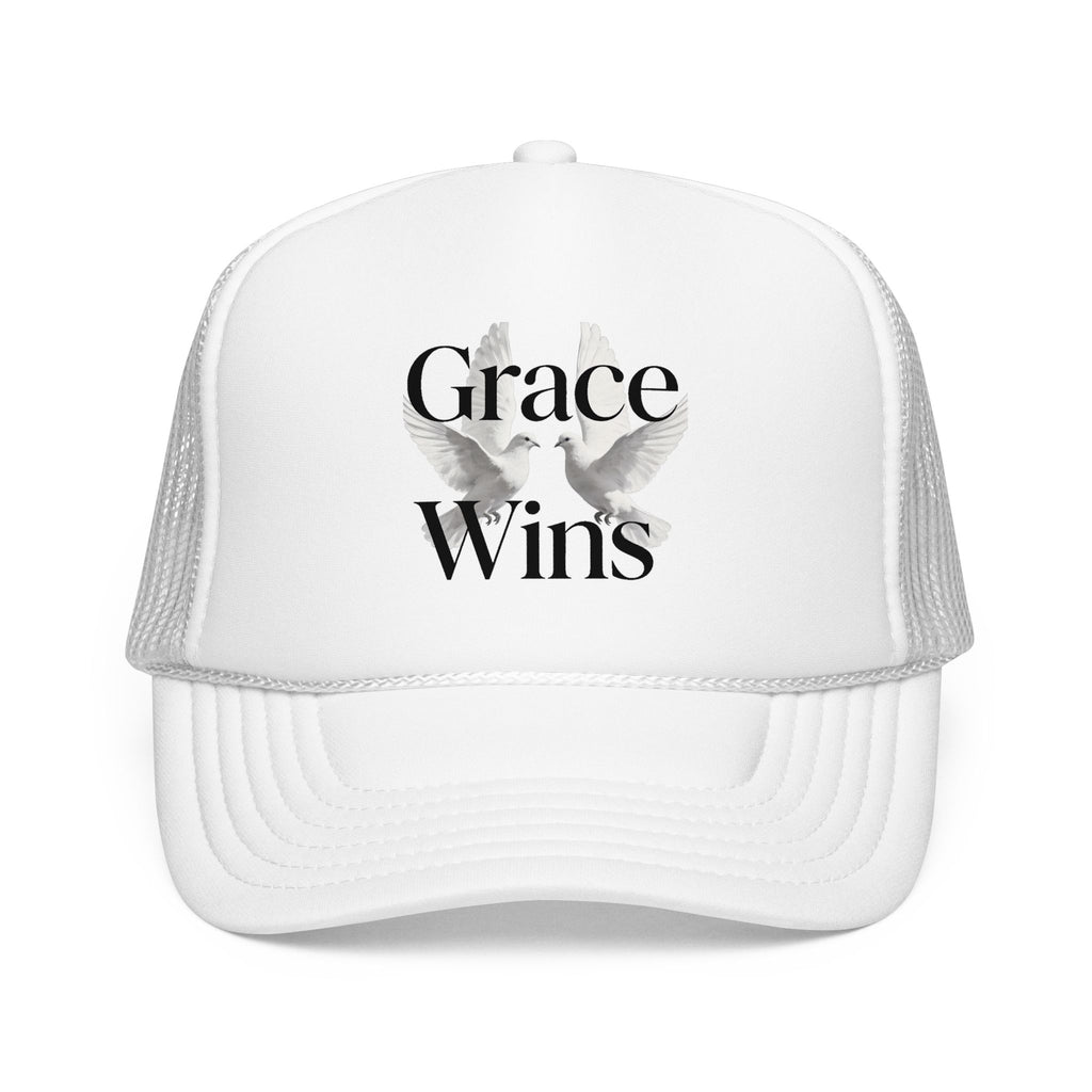 Grace Wins Trucker Hat — Inspirational Dove Foam Cap