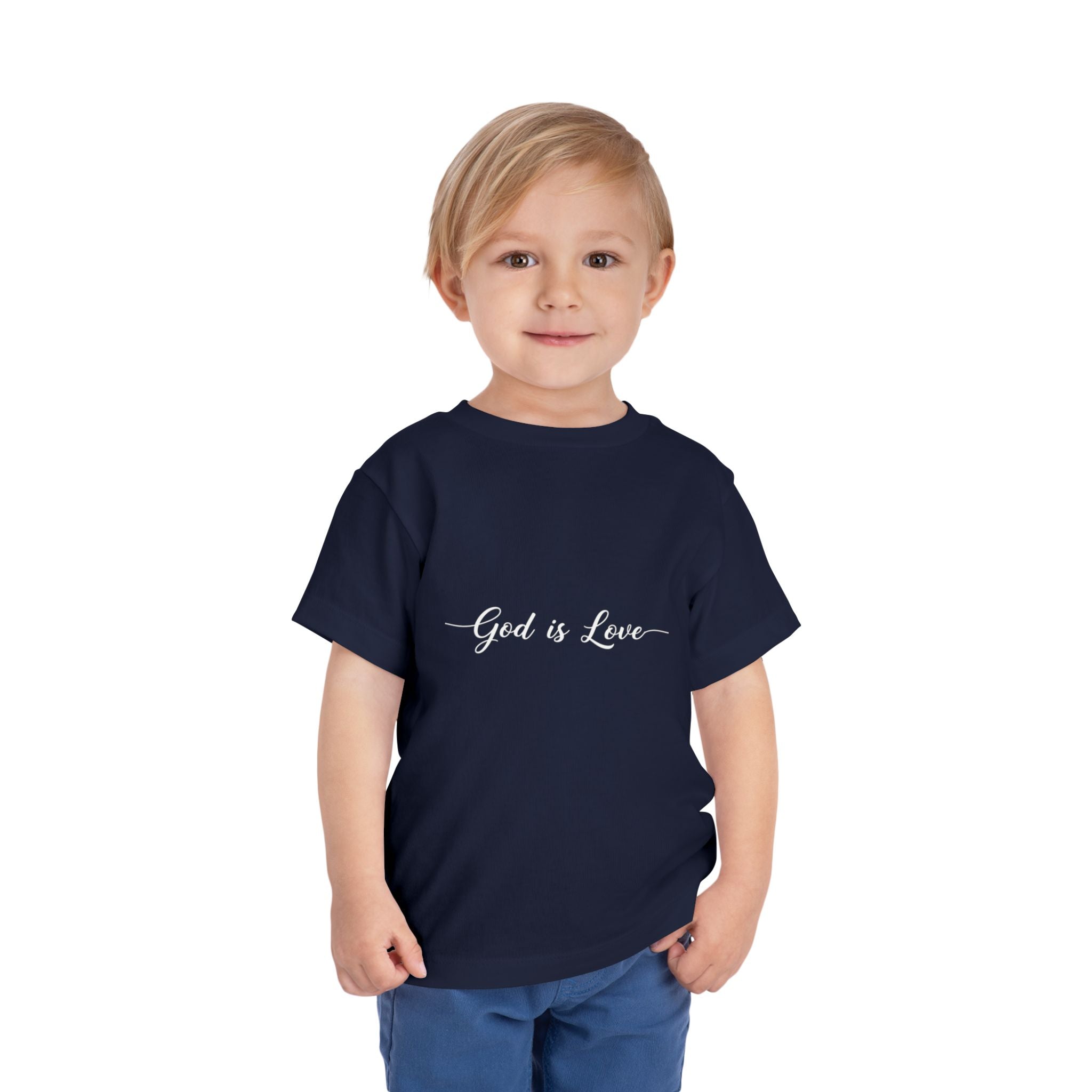 God is Love Toddler Tee — Faith-Based Kids' Short Sleeve Shirt