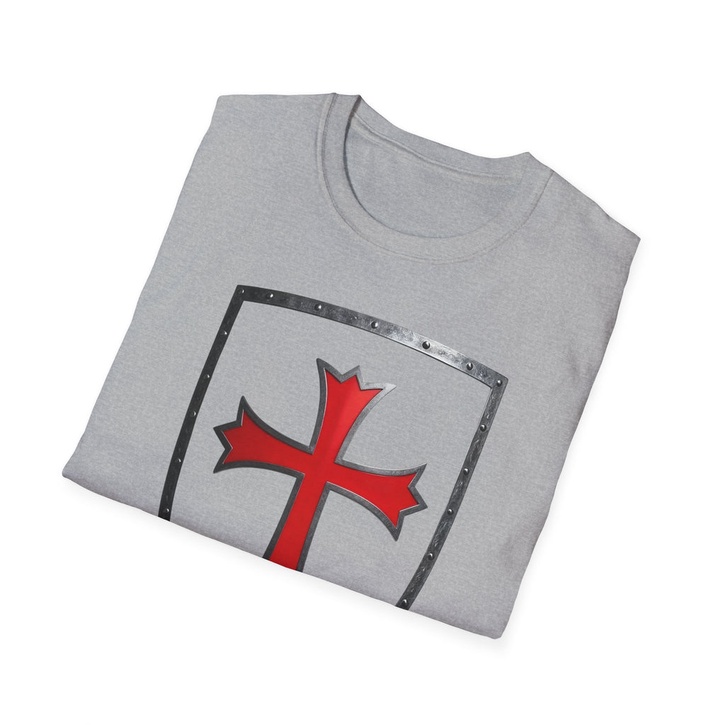 Crusader Shield T-Shirt — Red Cross Medieval Shield Tee