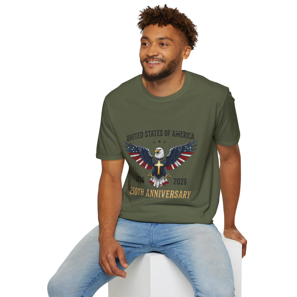 American Eagle Graphic T-Shirt — United States of America 1776–2026 Patriotic Tee
