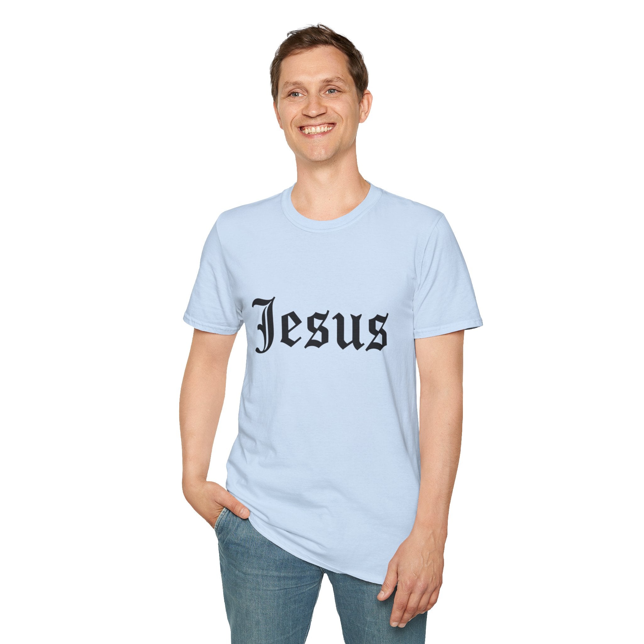 Jesus Gothic Script T-Shirt — Christian Faith Tee