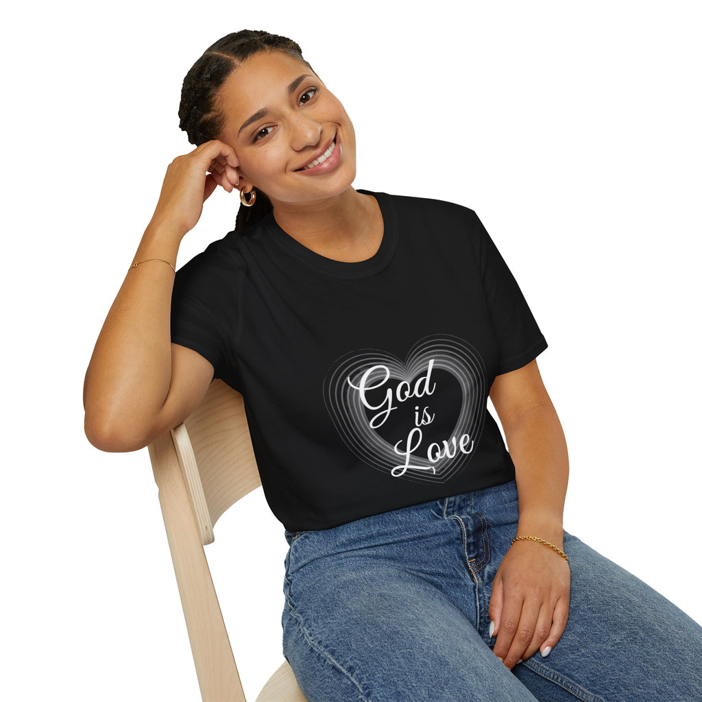 Heart Line Tee – Minimal White Heart Graphic T-Shirt