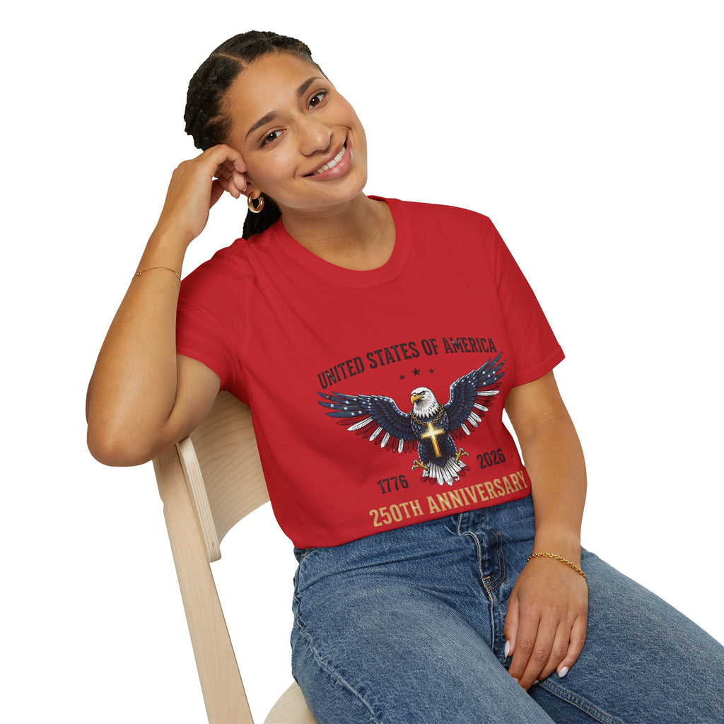American Eagle Graphic T-Shirt — United States of America 1776–2026 Patriotic Tee