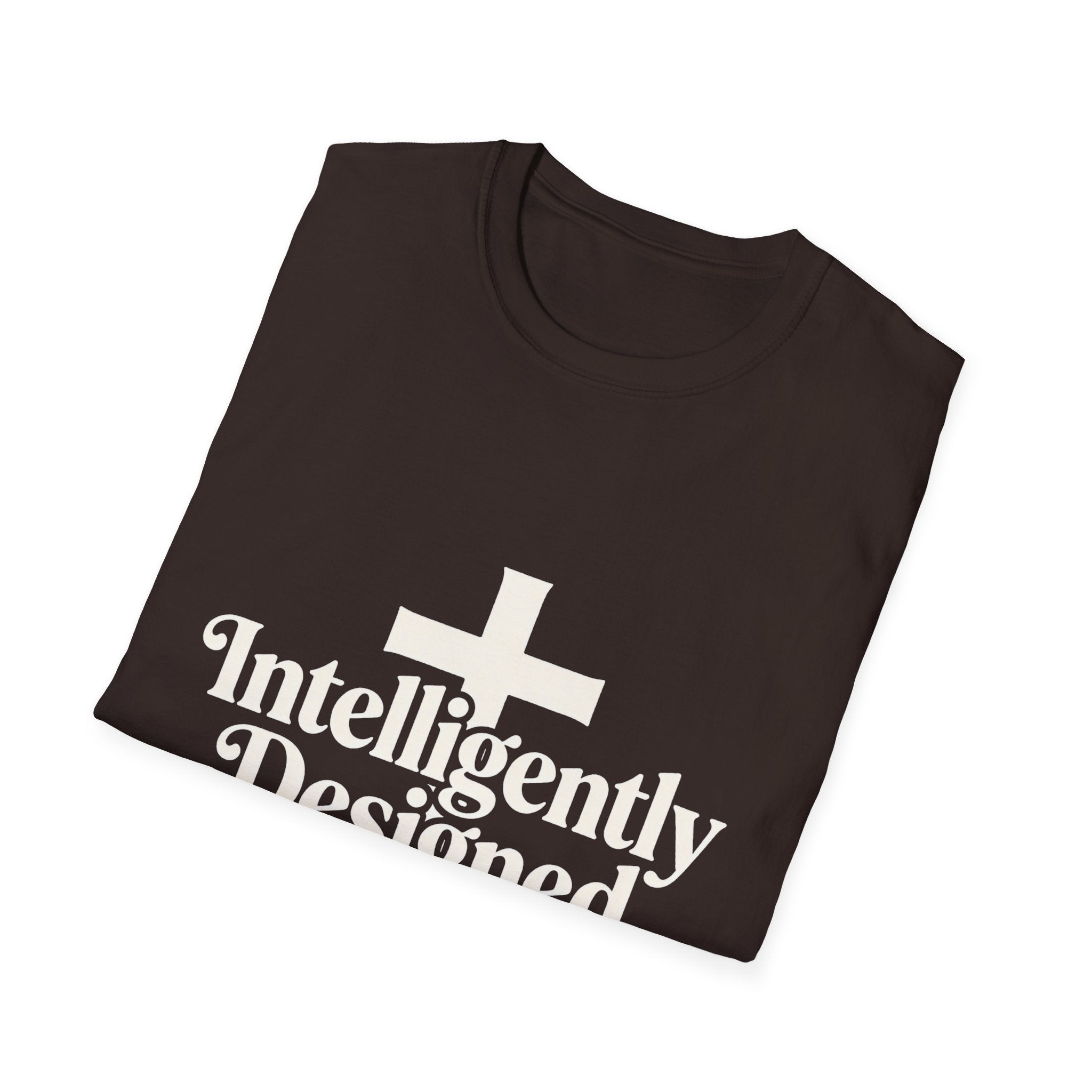Christian T-Shirt — "Intelligently Designed by Love" Cross Faith Tee