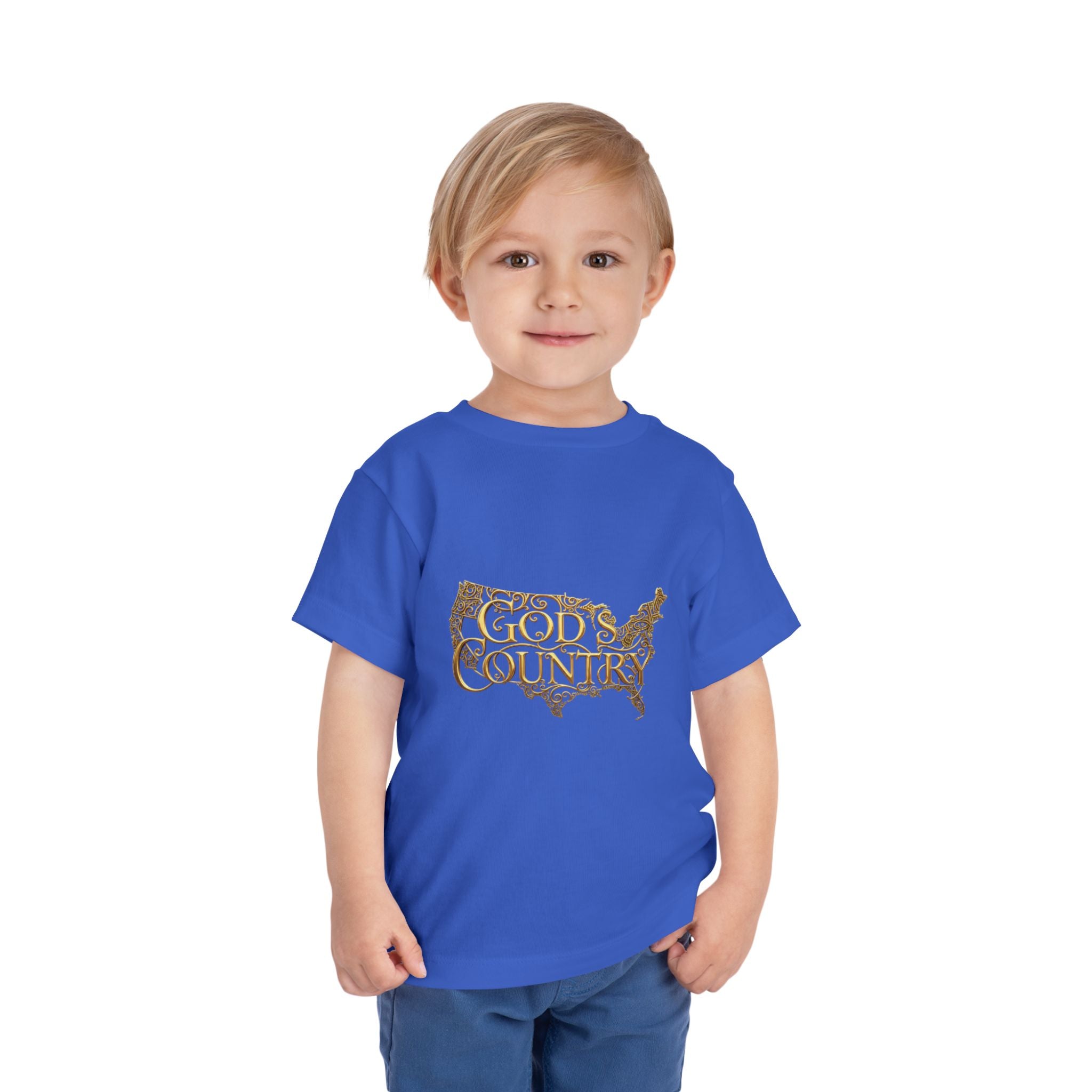 Toddler Tee — "God's Country" Gold Map Graphic