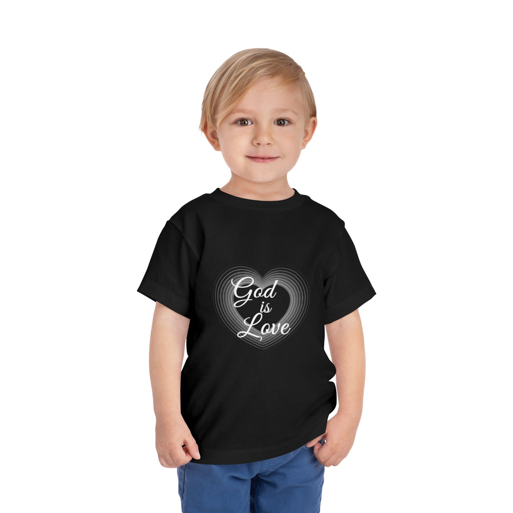 Toddler Tee — "God Is Love" Heart Christian Shirt