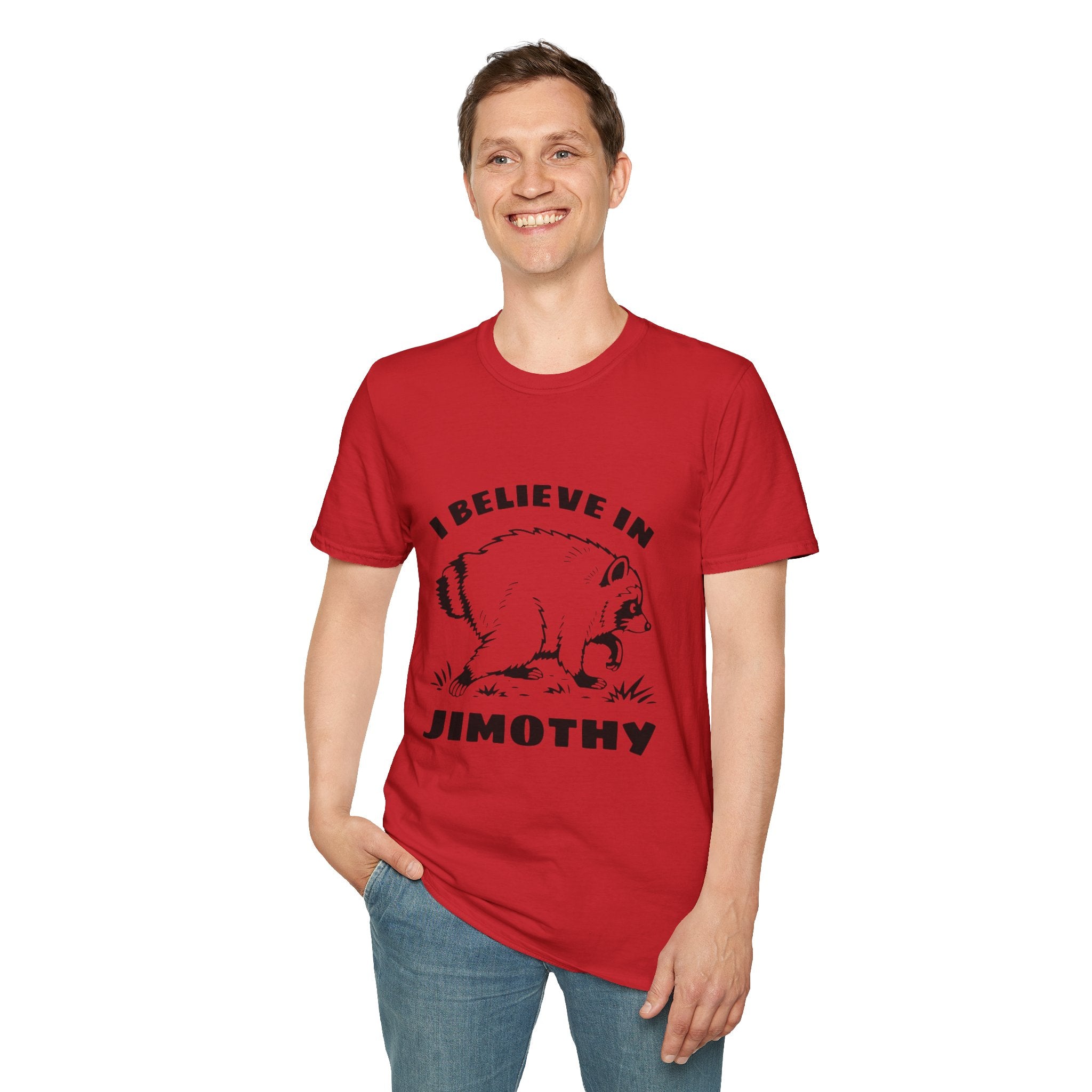 I Believe in Jimothy T-Shirt — Funny Raccoon Graphic Tee