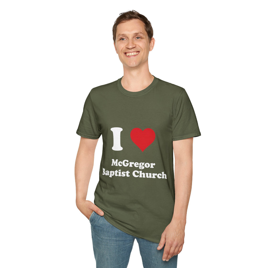 I Heart McGregor Baptist Church T-Shirt — Church Fan Tee