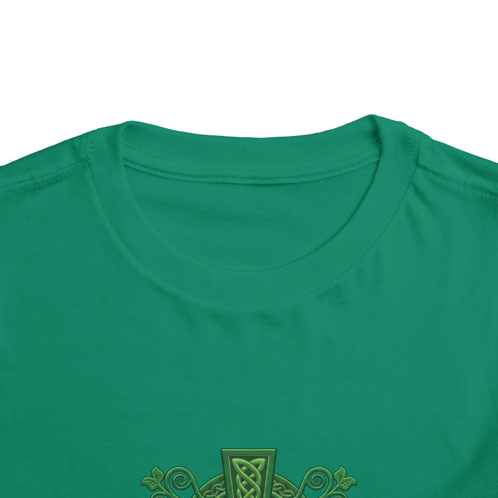 Toddler Tee — Green Celtic Cross Graphic (St. Patrick’s Day)