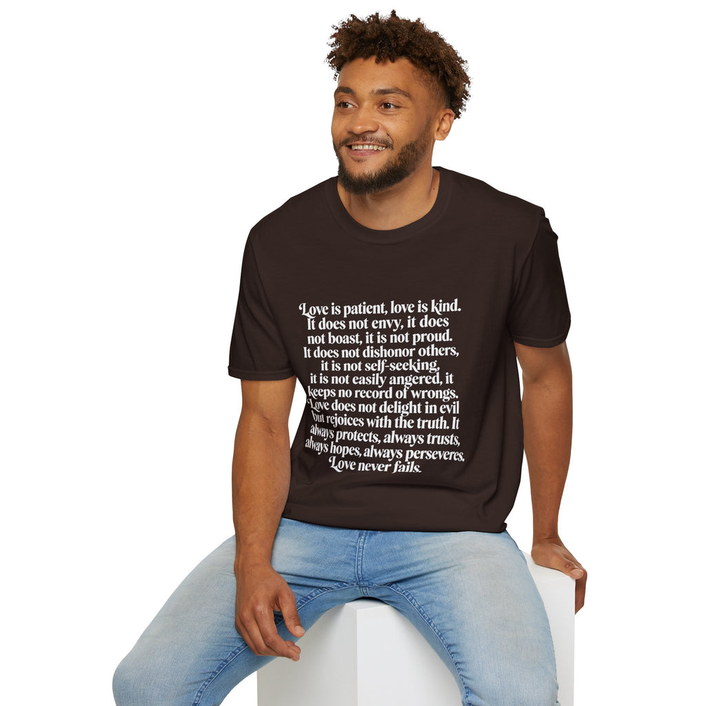 Love Is Patient Tee — 1 Corinthians 13 Inspirational Christian T-Shirt