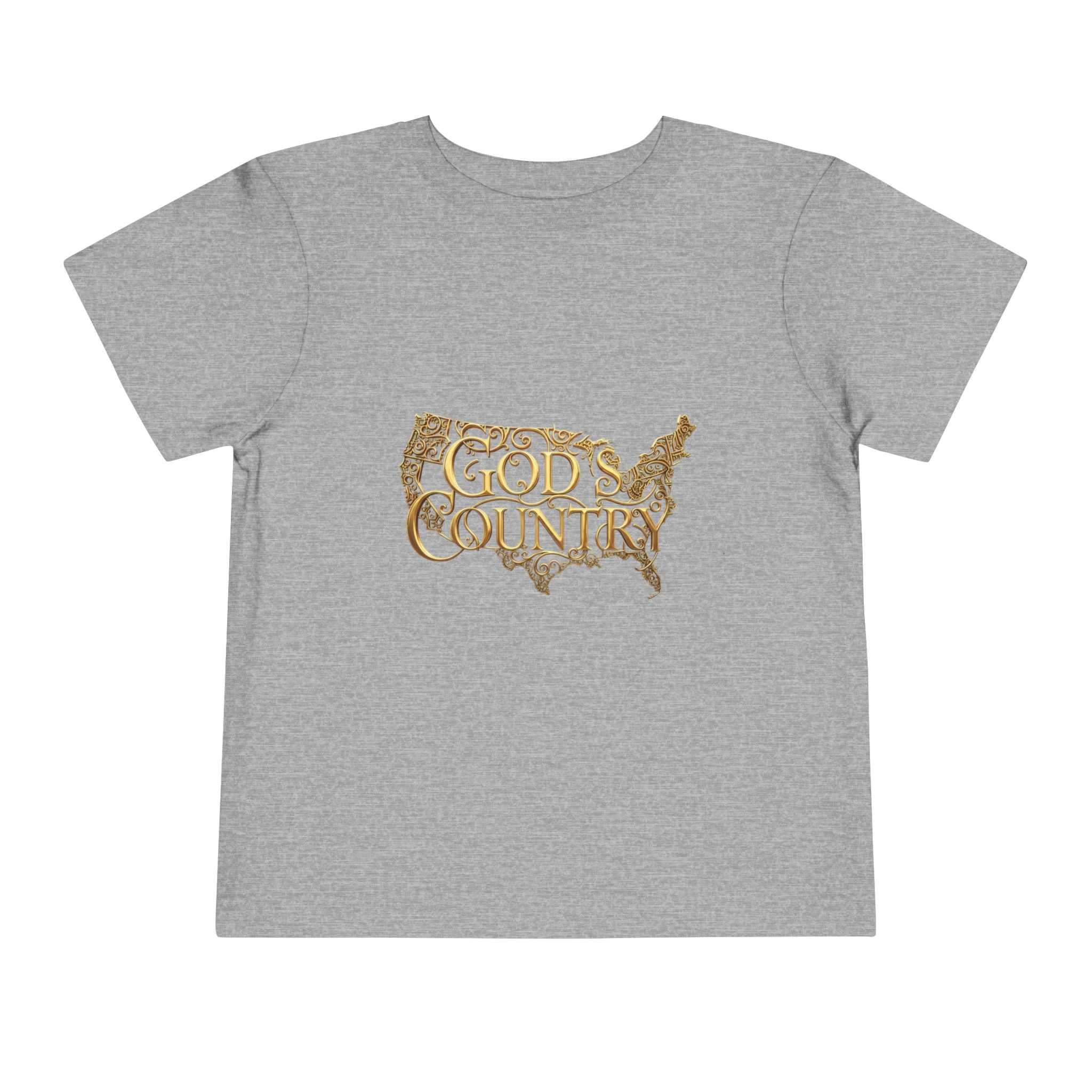 Toddler Tee — "God's Country" Gold Map Graphic
