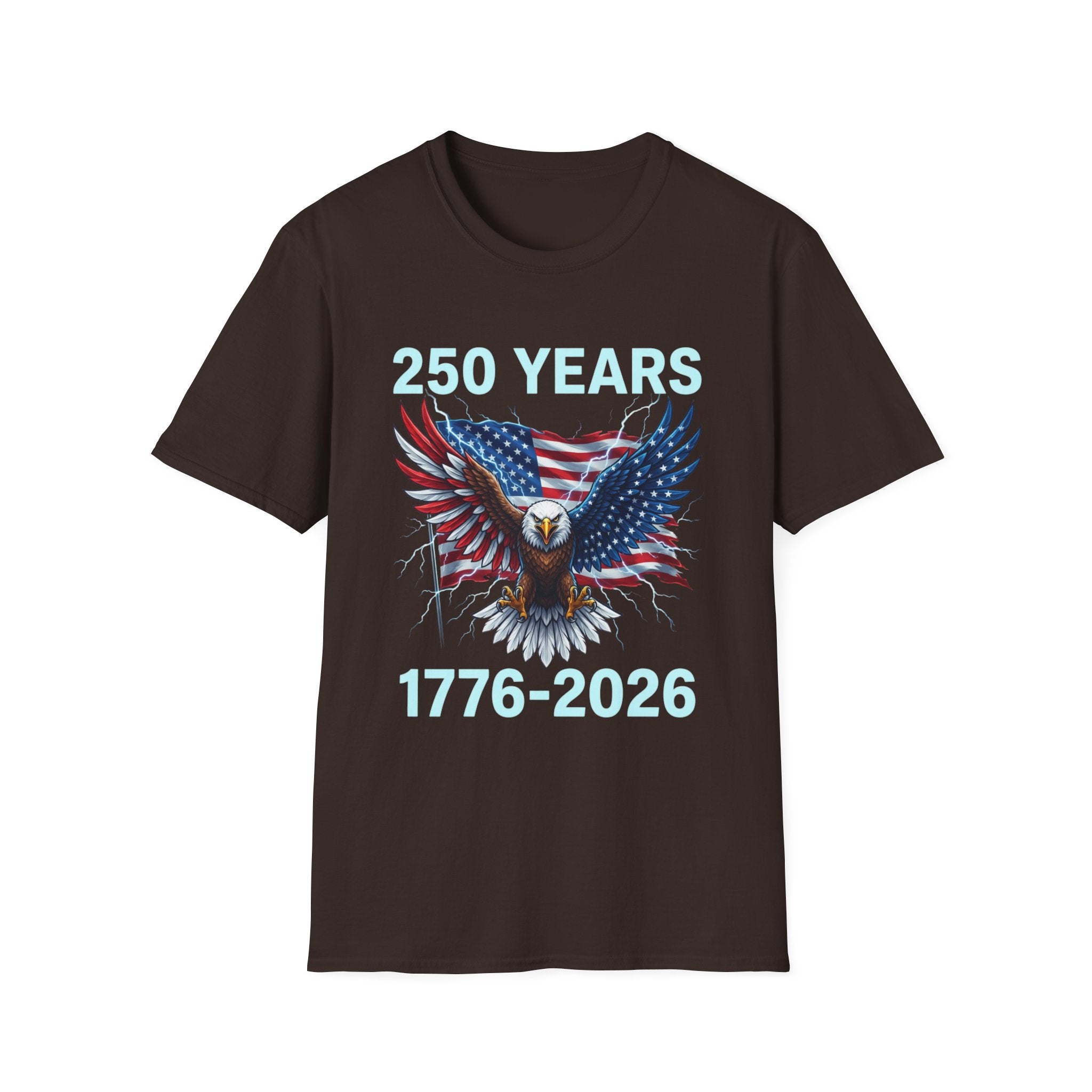 250 Years 1776–2026 Eagle & American Flag T-Shirt — Patriotic 250th Anniversary Tee