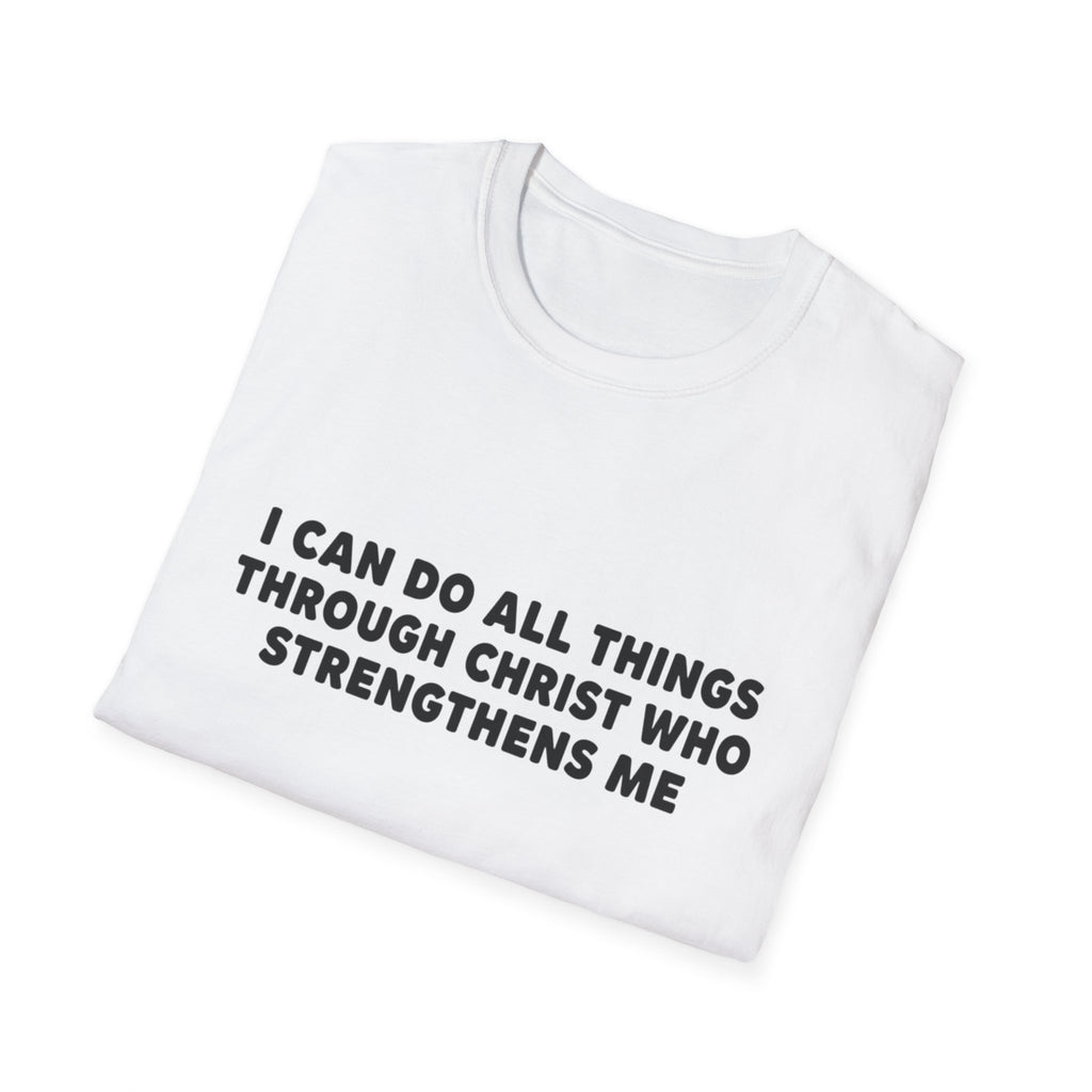 Christian Inspirational T-Shirt — "I Can Do All Things Through Christ"