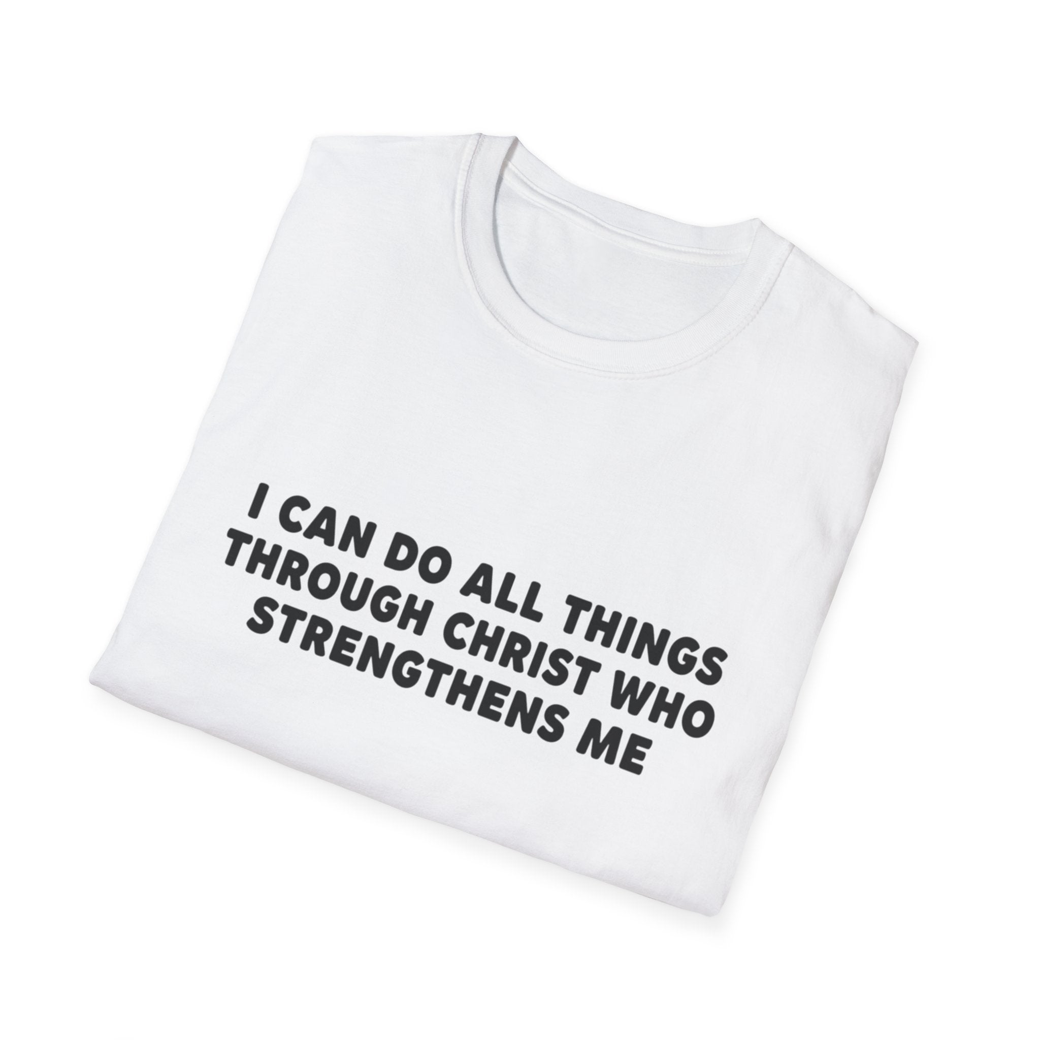 Christian Inspirational T-Shirt — "I Can Do All Things Through Christ"
