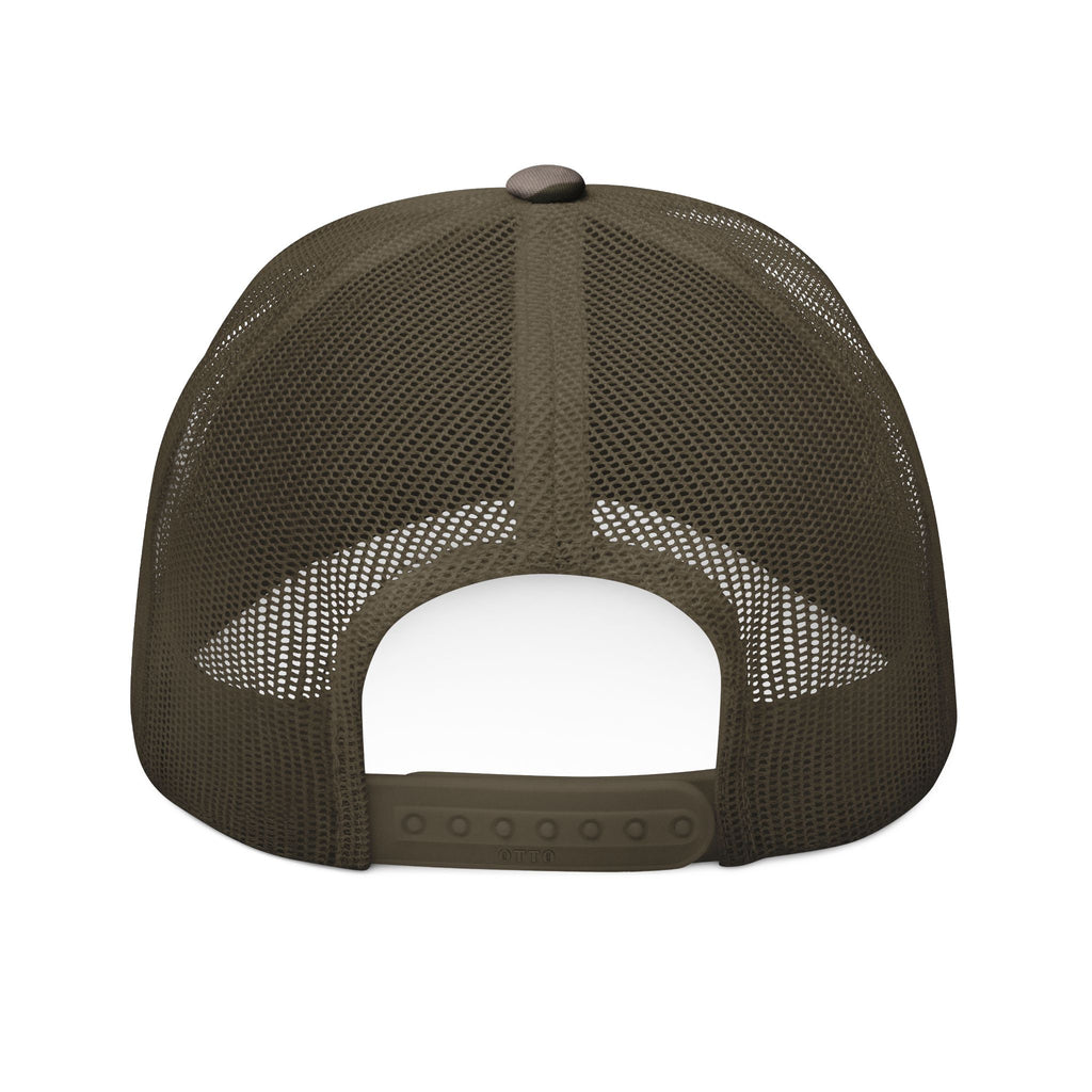 America 250 Camouflage Trucker Hat — "In God We Trust" Embroidered Patch (1776–2026)
