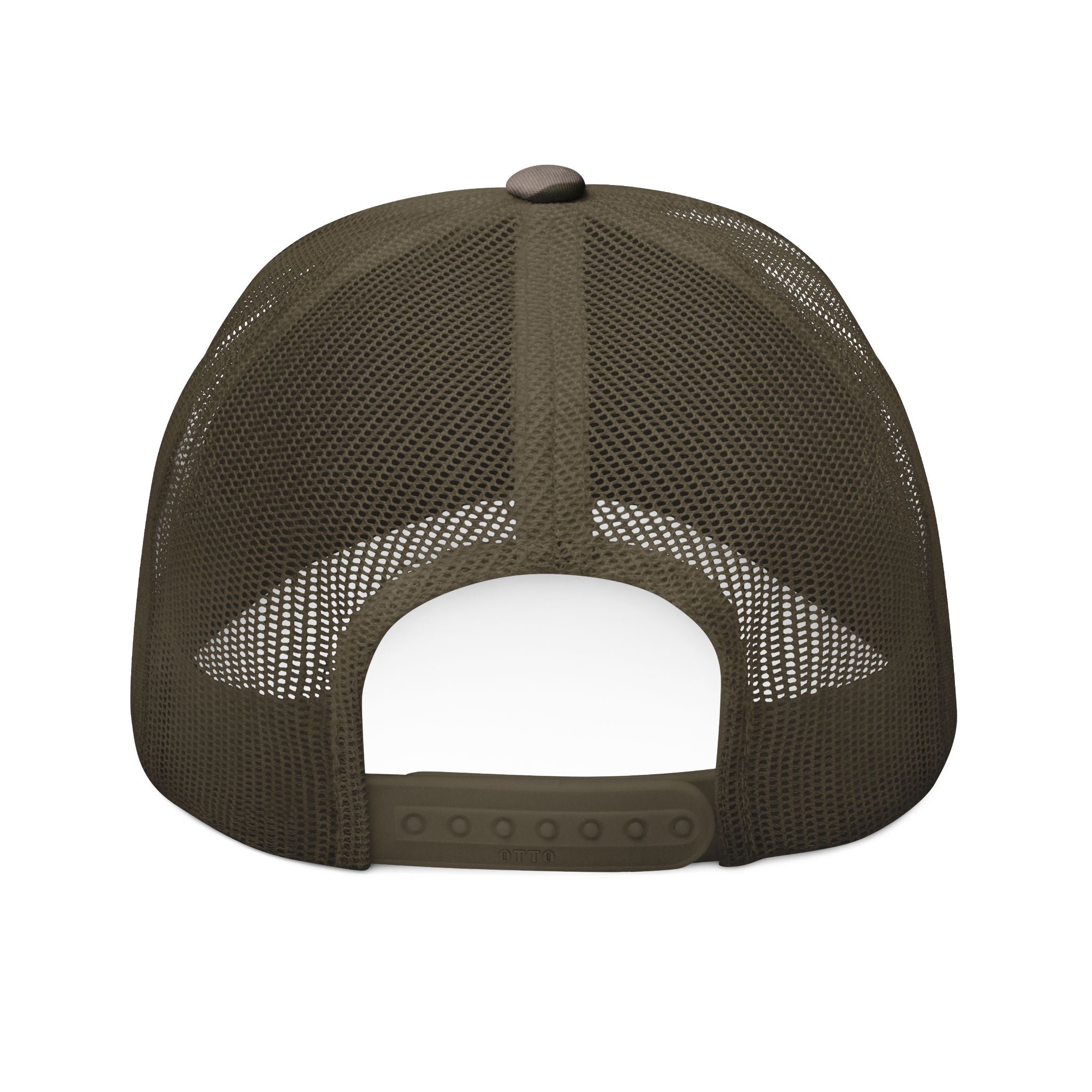 America 250 Camouflage Trucker Hat — "In God We Trust" Embroidered Patch (1776–2026)