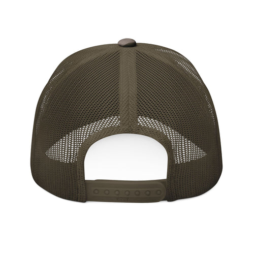 America 250 Camouflage Trucker Hat — "In God We Trust" Embroidered Patch (1776–2026)