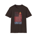 Faith Over Fear American Flag T-Shirt — Christian Cross Patriotic Tee