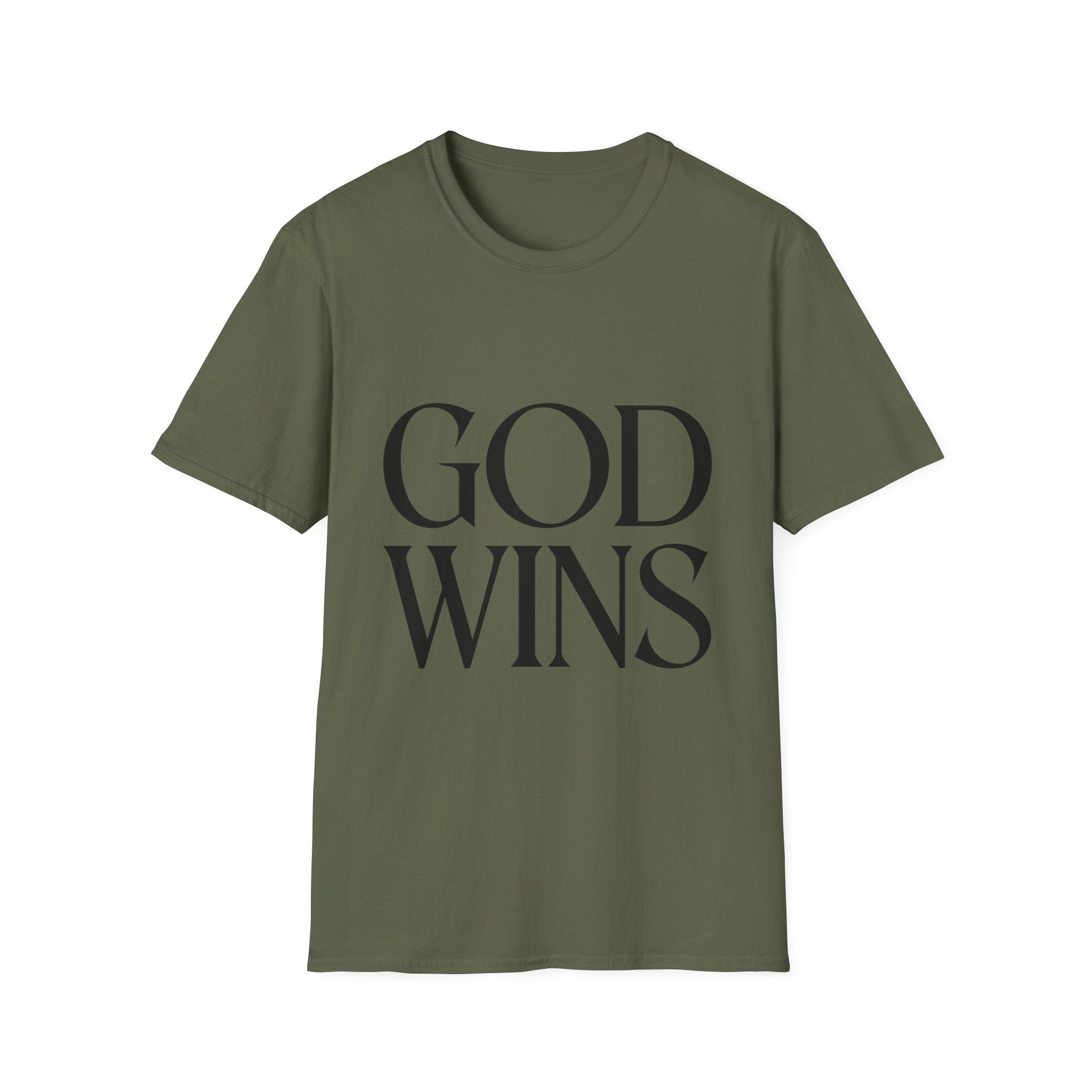 God Wins T-Shirt — Inspirational Christian Faith Tee