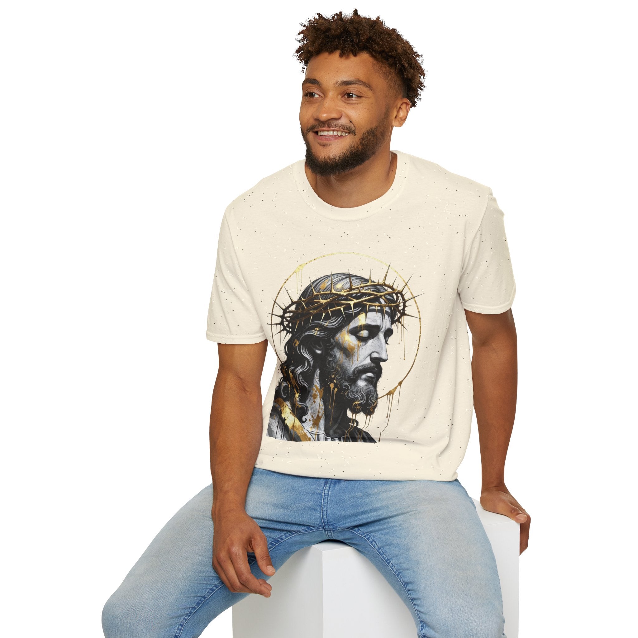 Jesus Portrait T-Shirt — Crown of Thorns Christian Tee