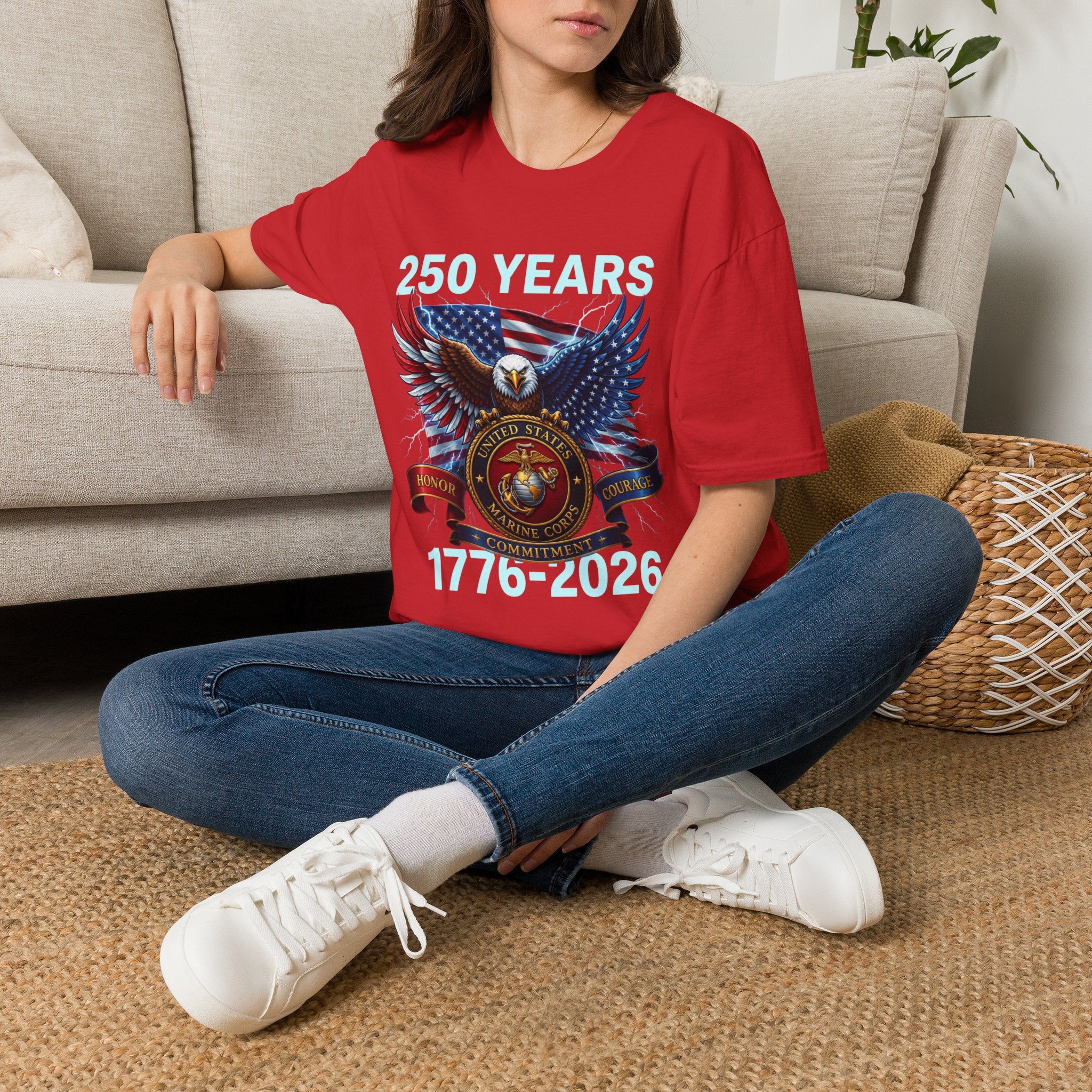 250 Years 1776–2026 Eagle Flag T-Shirt — Patriotic USA Anniversary Tee