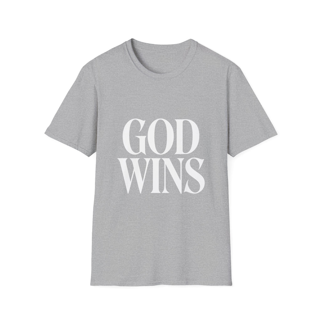God Wins T-Shirt — Inspirational Christian Faith Tee