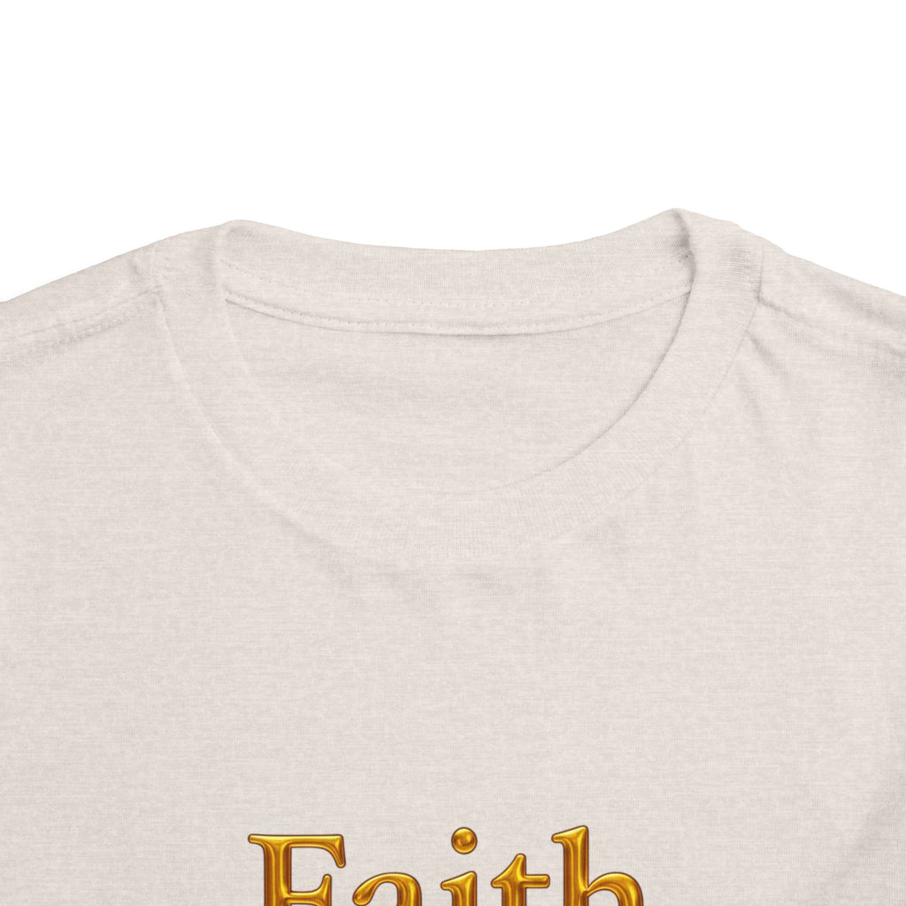 Toddler Tee — Faith Hope Love Gold Text