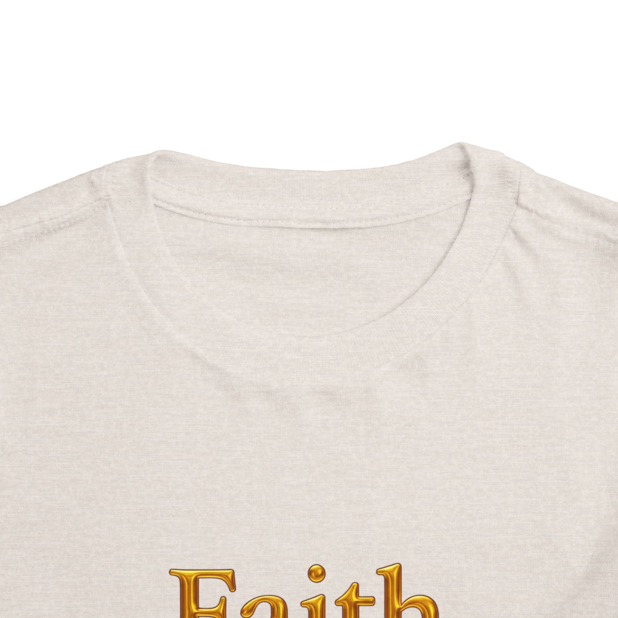Toddler Tee — Faith Hope Love Gold Text