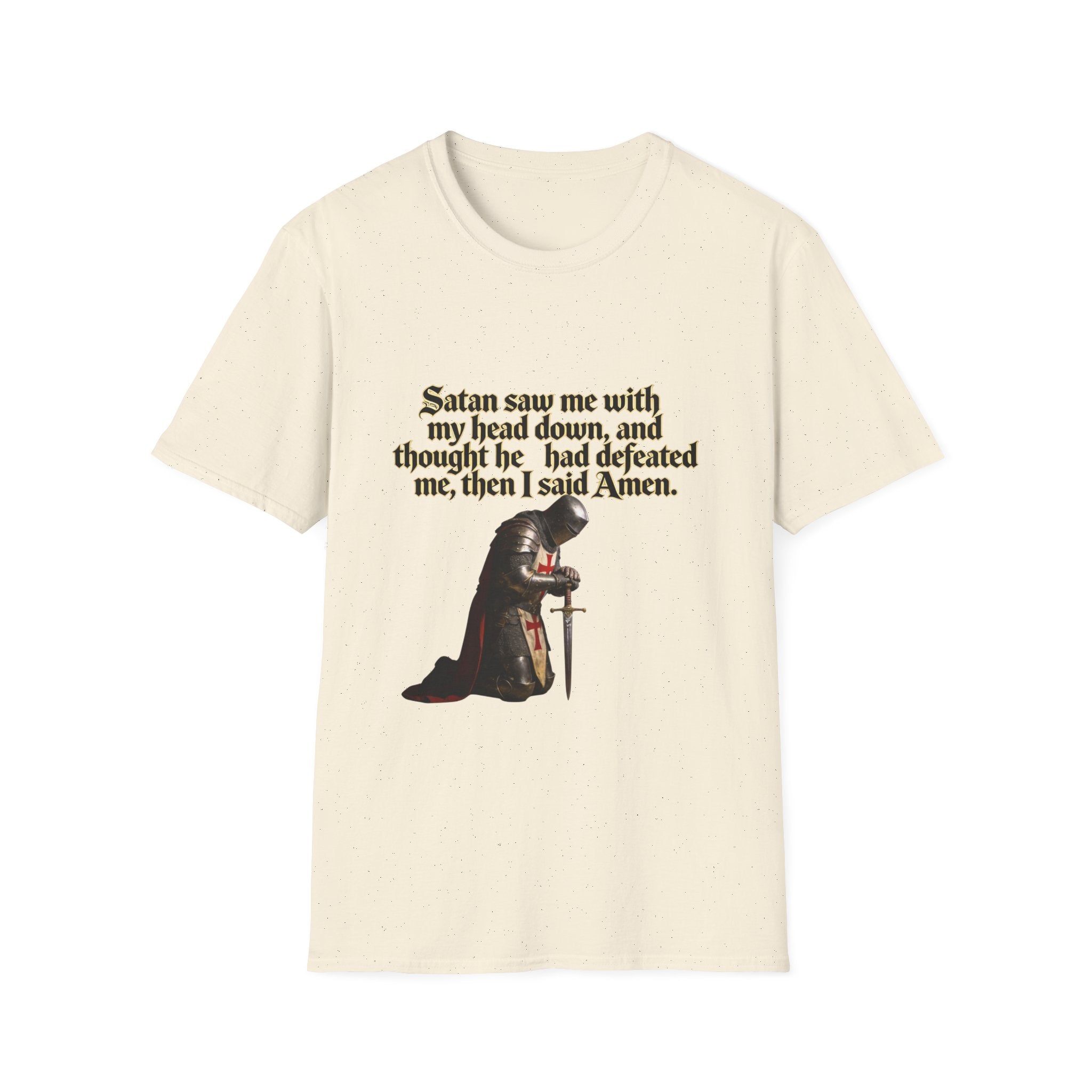 Christian Prayer T‑Shirt — "Satan Saw Me…Then I Said Amen" Faith Tee