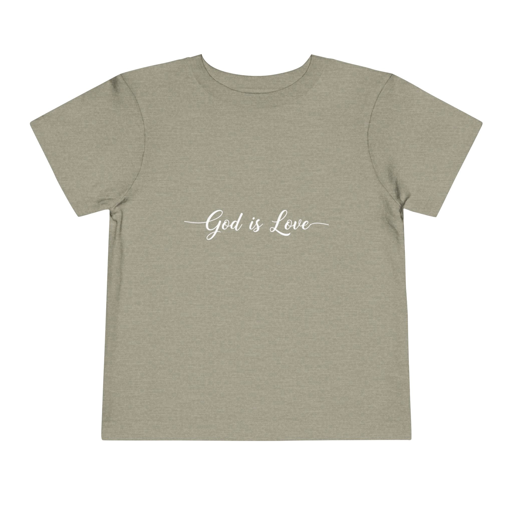 God is Love Toddler Tee — Faith-Based Kids' Short Sleeve Shirt