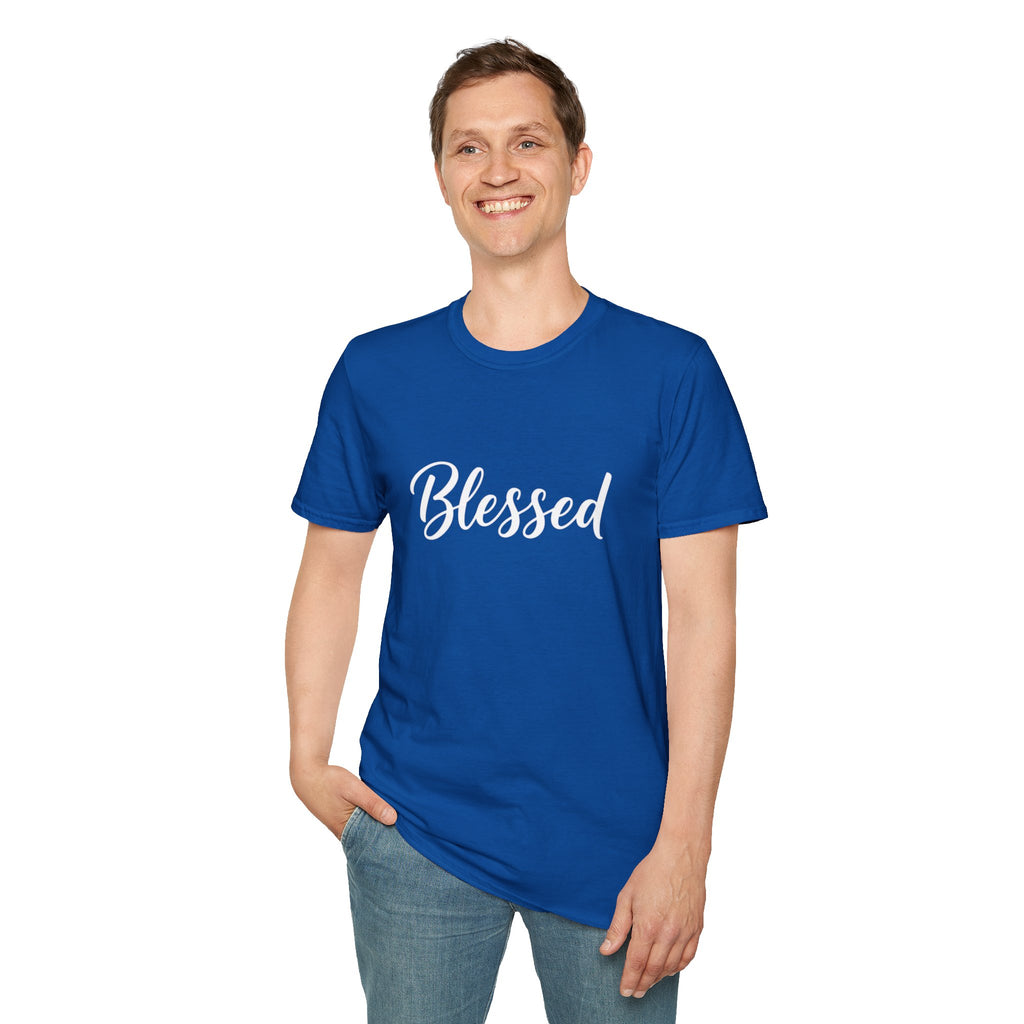 Blessed Script T-Shirt — Inspirational Faith Graphic Tee