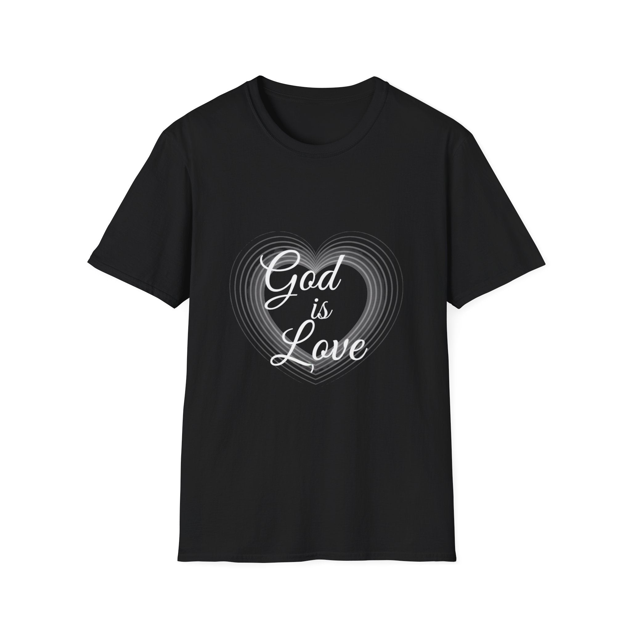 Heart Line Tee – Minimal White Heart Graphic T-Shirt