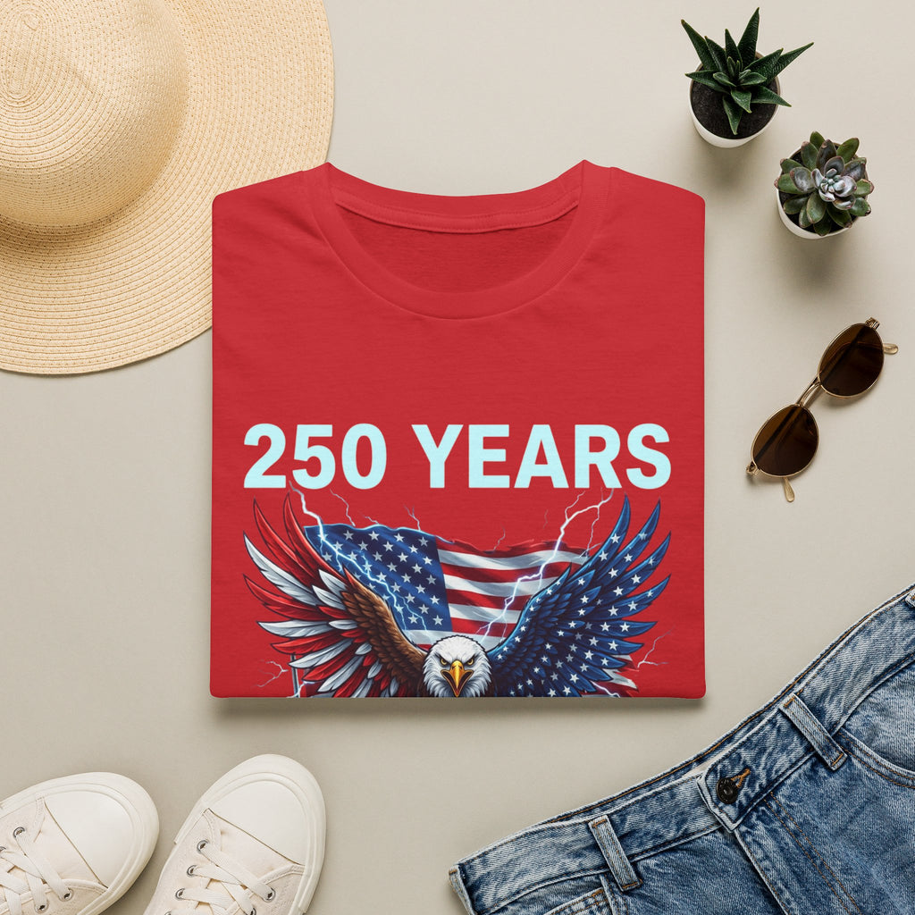 250 Years 1776–2026 Eagle & American Flag T-Shirt — Patriotic 250th Anniversary Tee