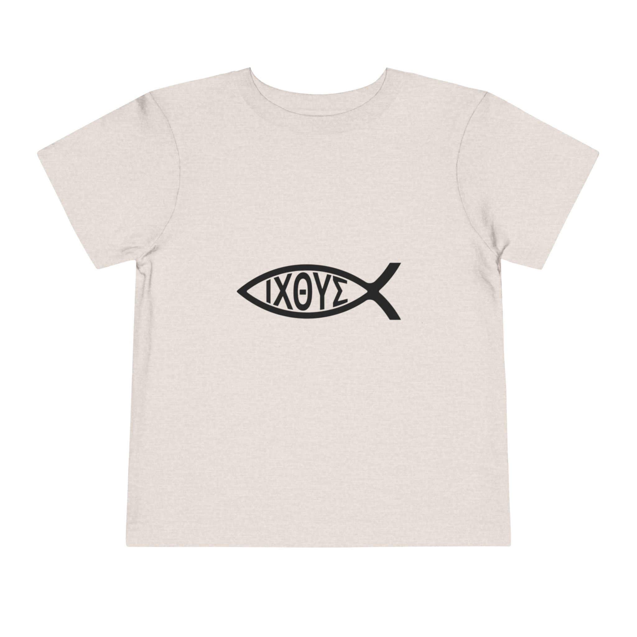 Toddler Tee — Christian Ichthys Fish Logo Kids Shirt (Faith Symbol)