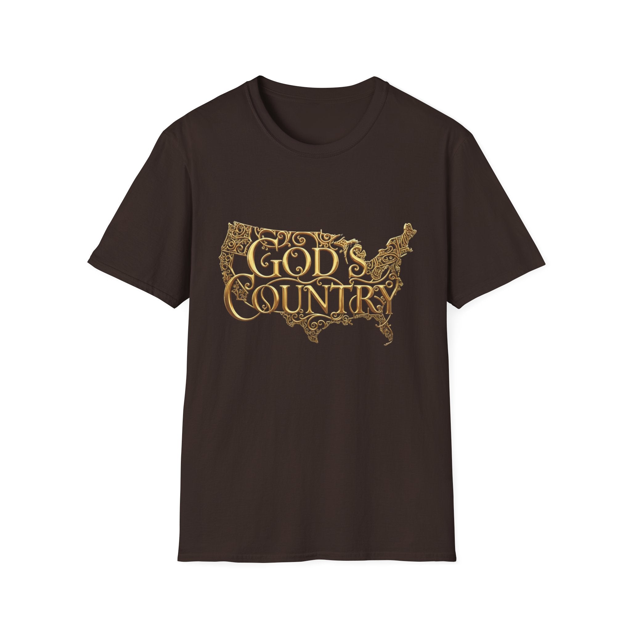 God's Country T-Shirt — Vintage USA Map Faith Tee