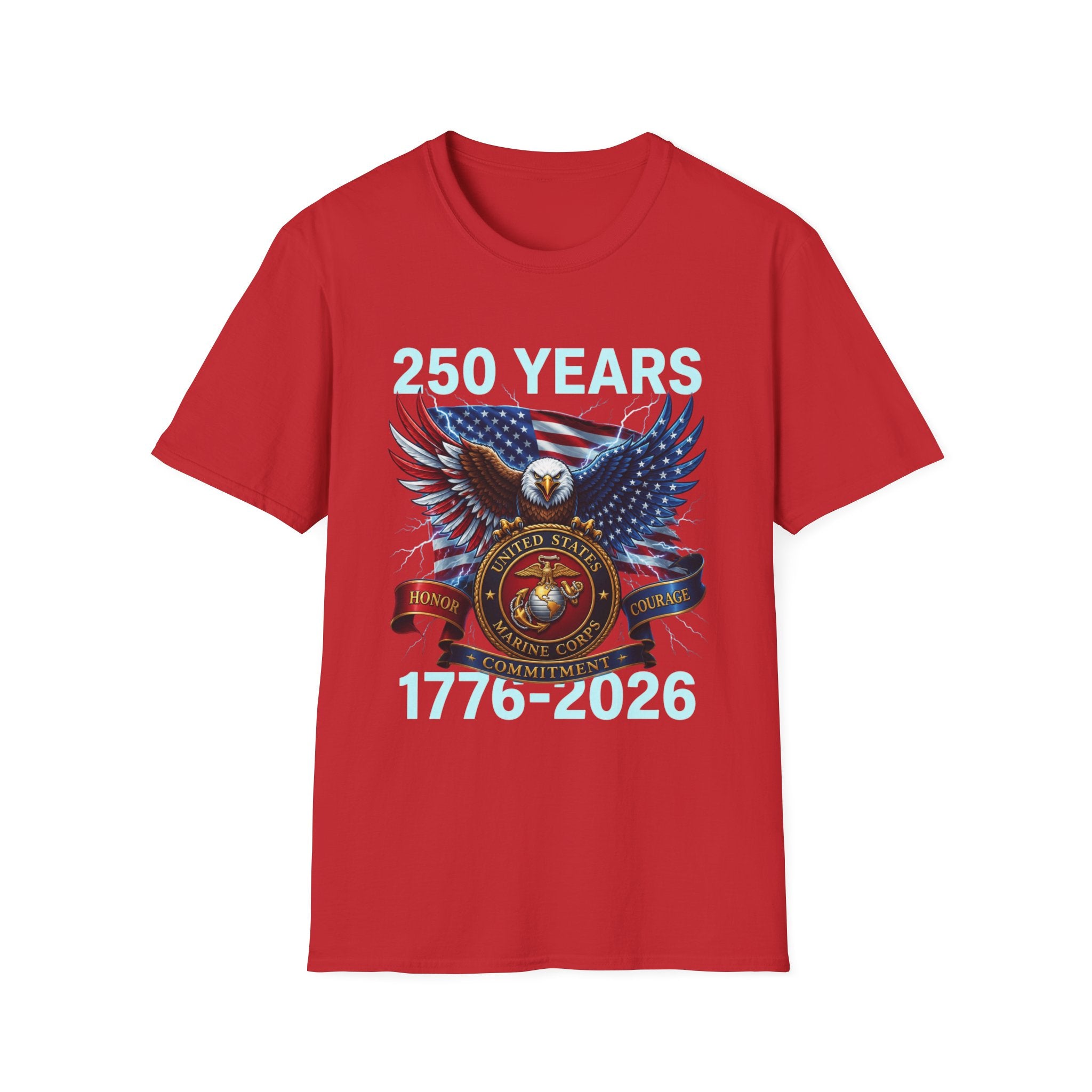 250 Years 1776–2026 Eagle Flag T-Shirt — Patriotic USA Anniversary Tee