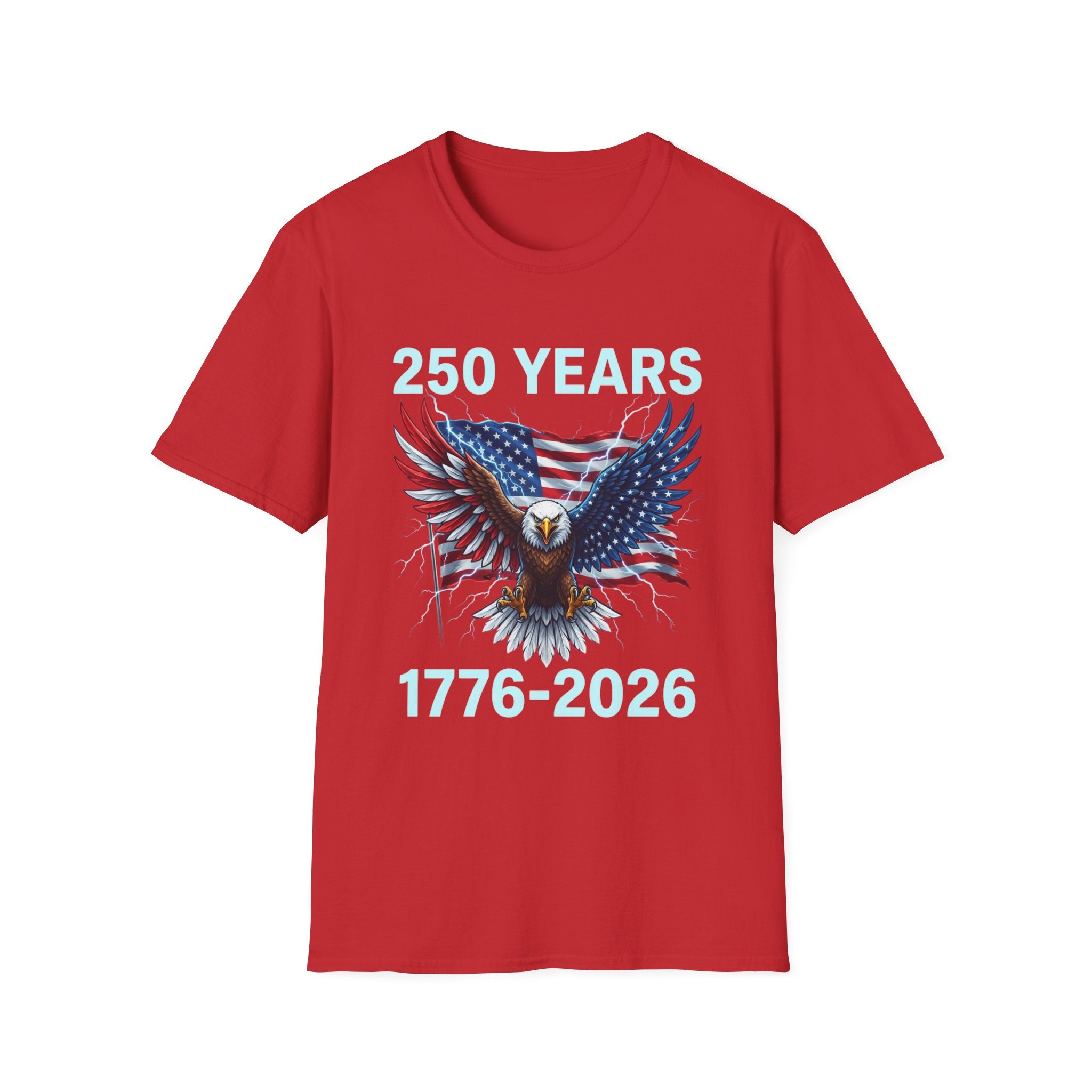 250 Years 1776–2026 Eagle & American Flag T-Shirt — Patriotic 250th Anniversary Tee